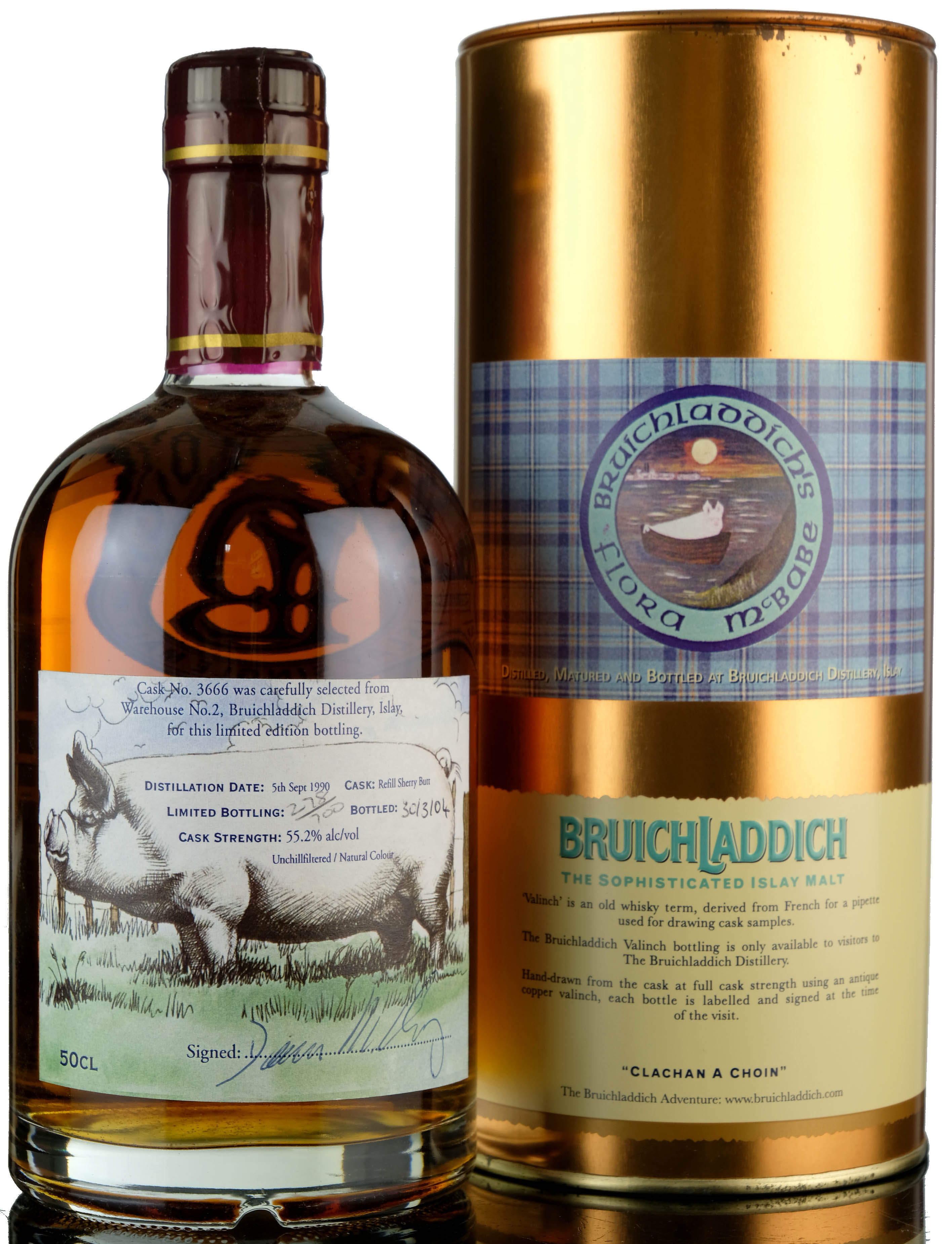 Bruichladdich 1990-2004 - Valinch - Single Cask 3666