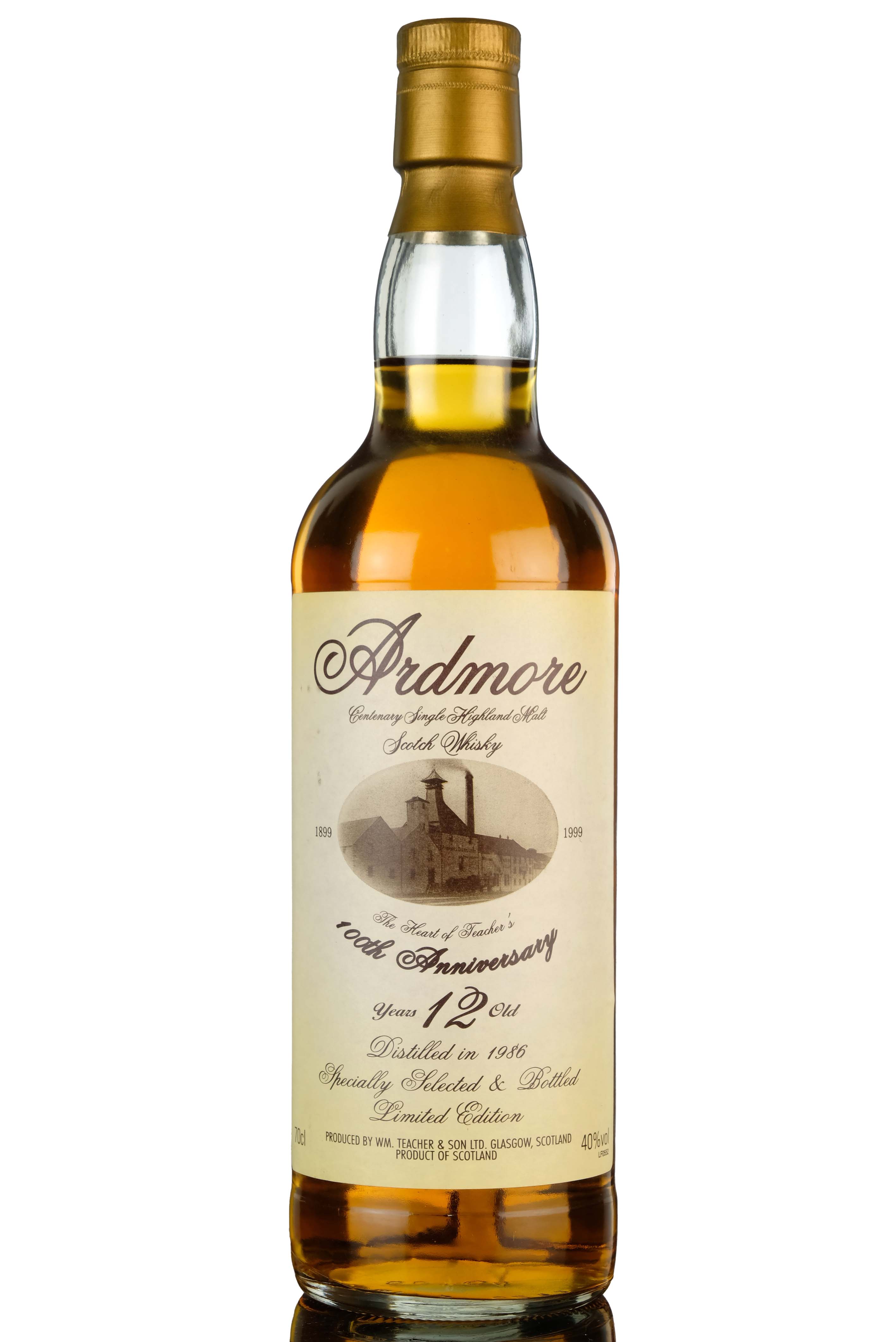 Ardmore 1986-1999 - 12 Year Old - 100th Anniversary