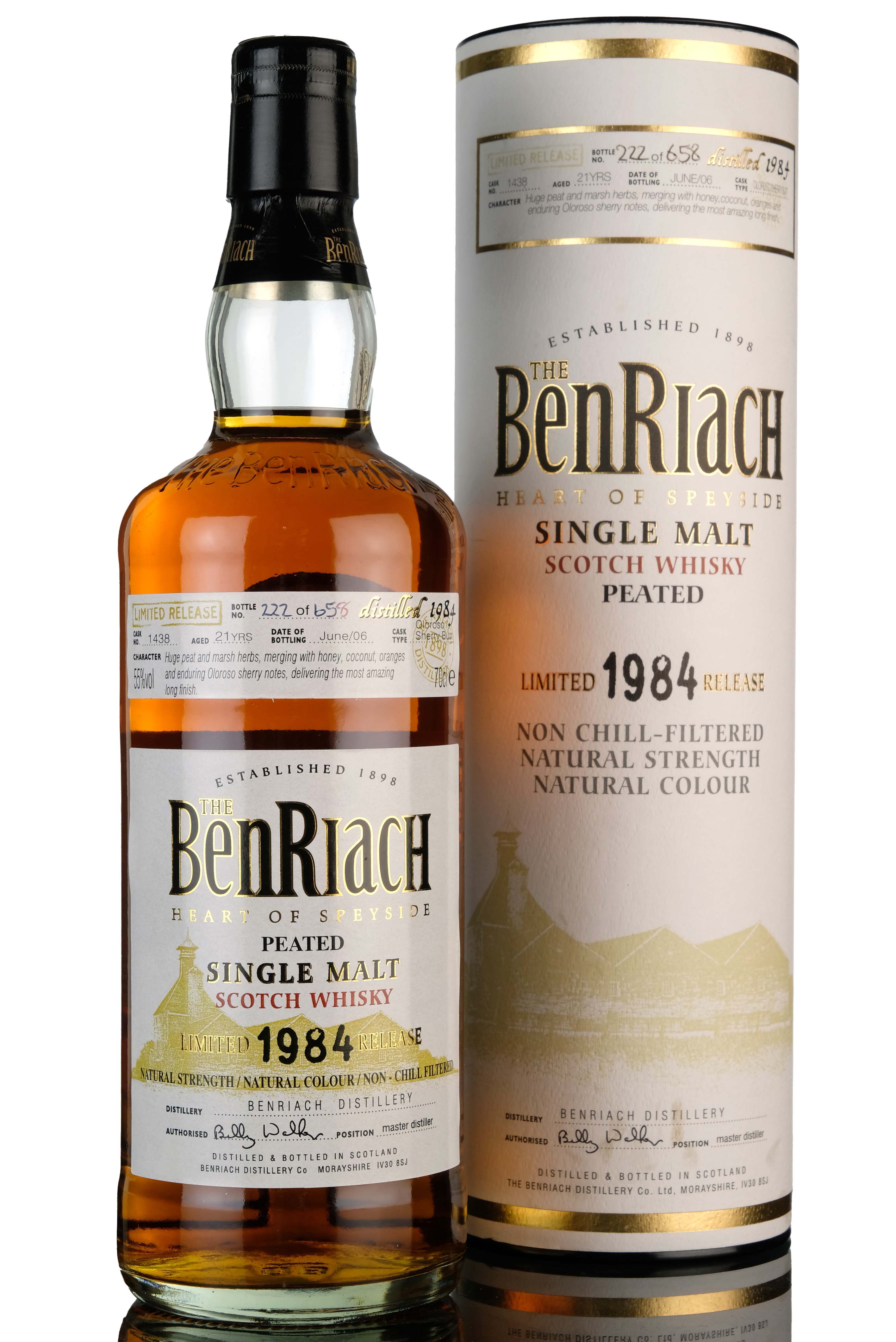 Benriach 19842006  21 Year Old  Peated  Single Cask 1438