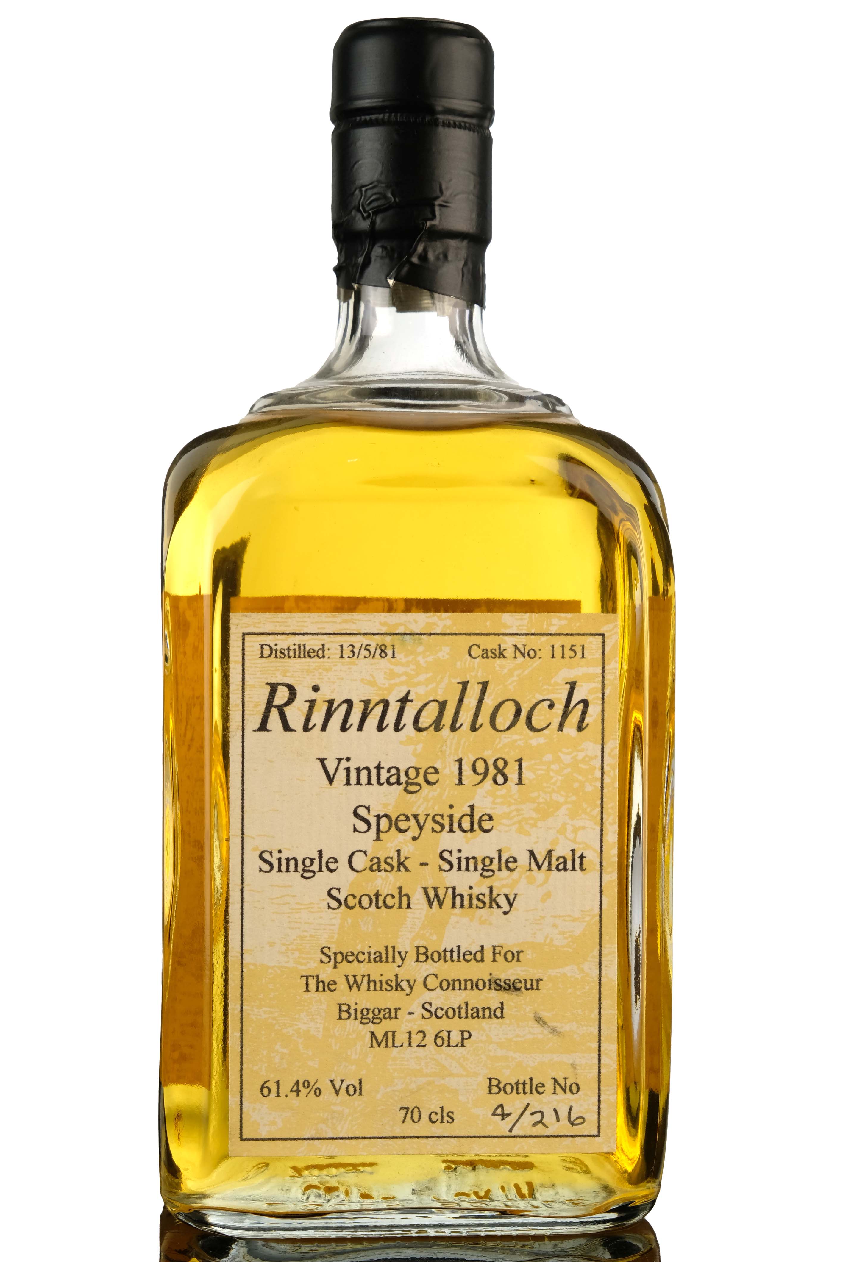 Rinntalloch 1981 The Whisky Connoisseur Single Cask 1151