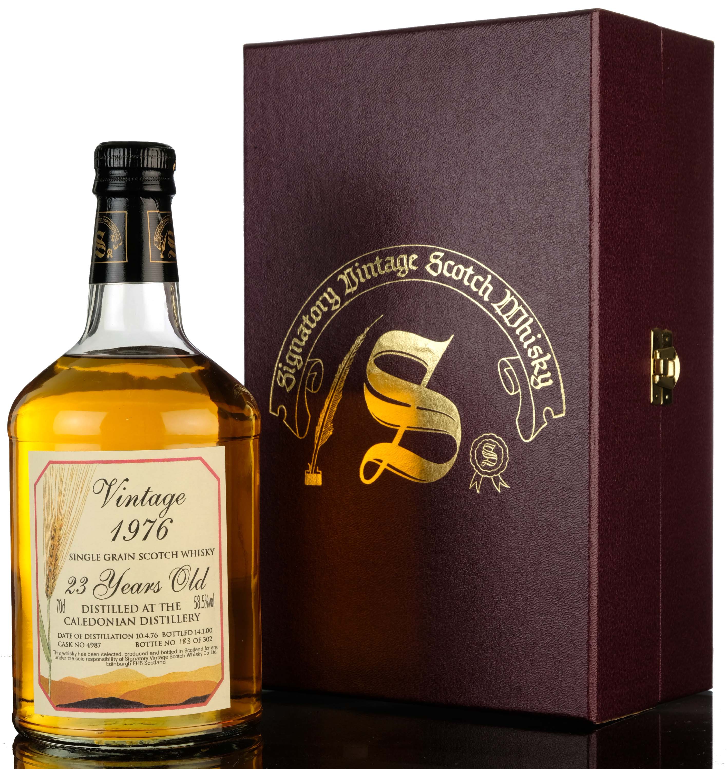 Caledonian 1976 - 2000 23 Signatory Vintage Single Cask 4987