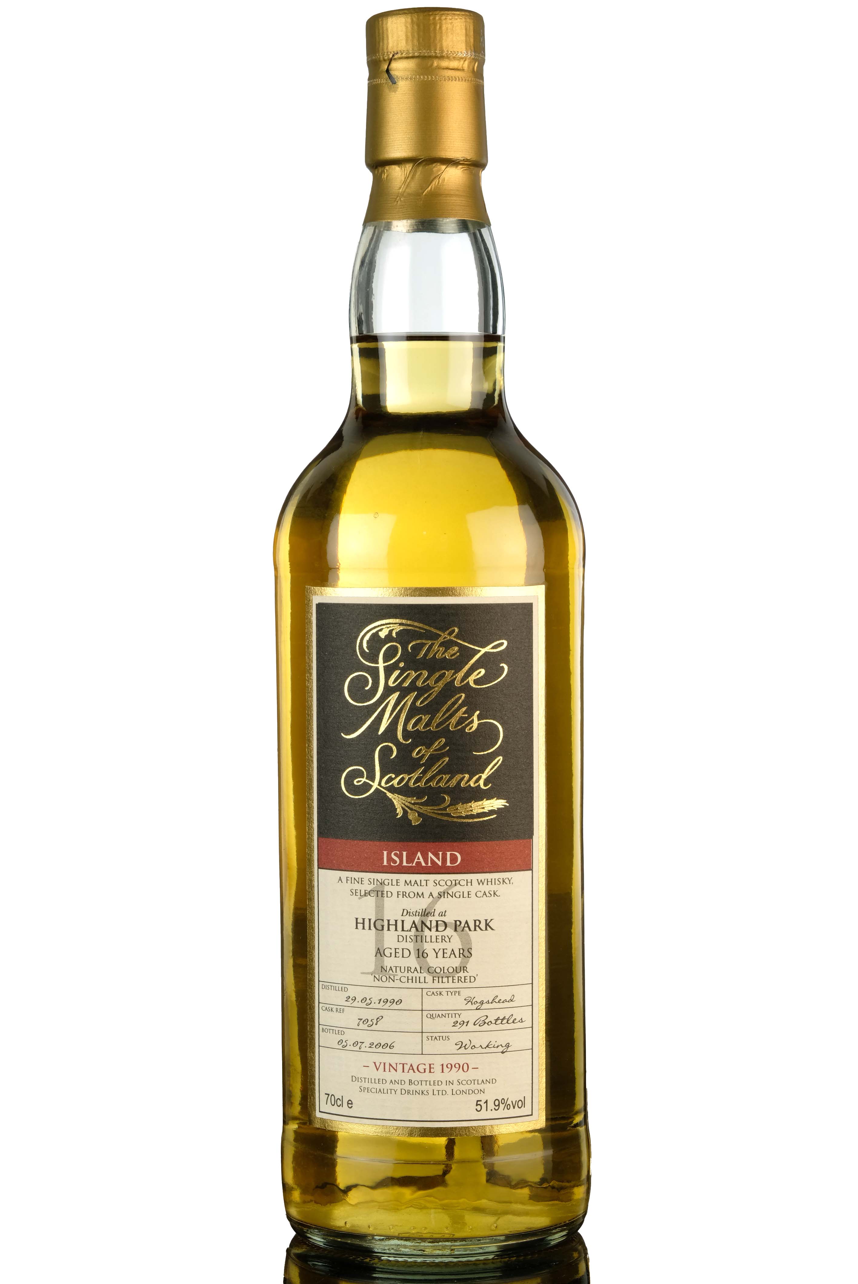 Highland Park 1990 - 2006 16 Single Malts Of Scotland Single Cask 7058