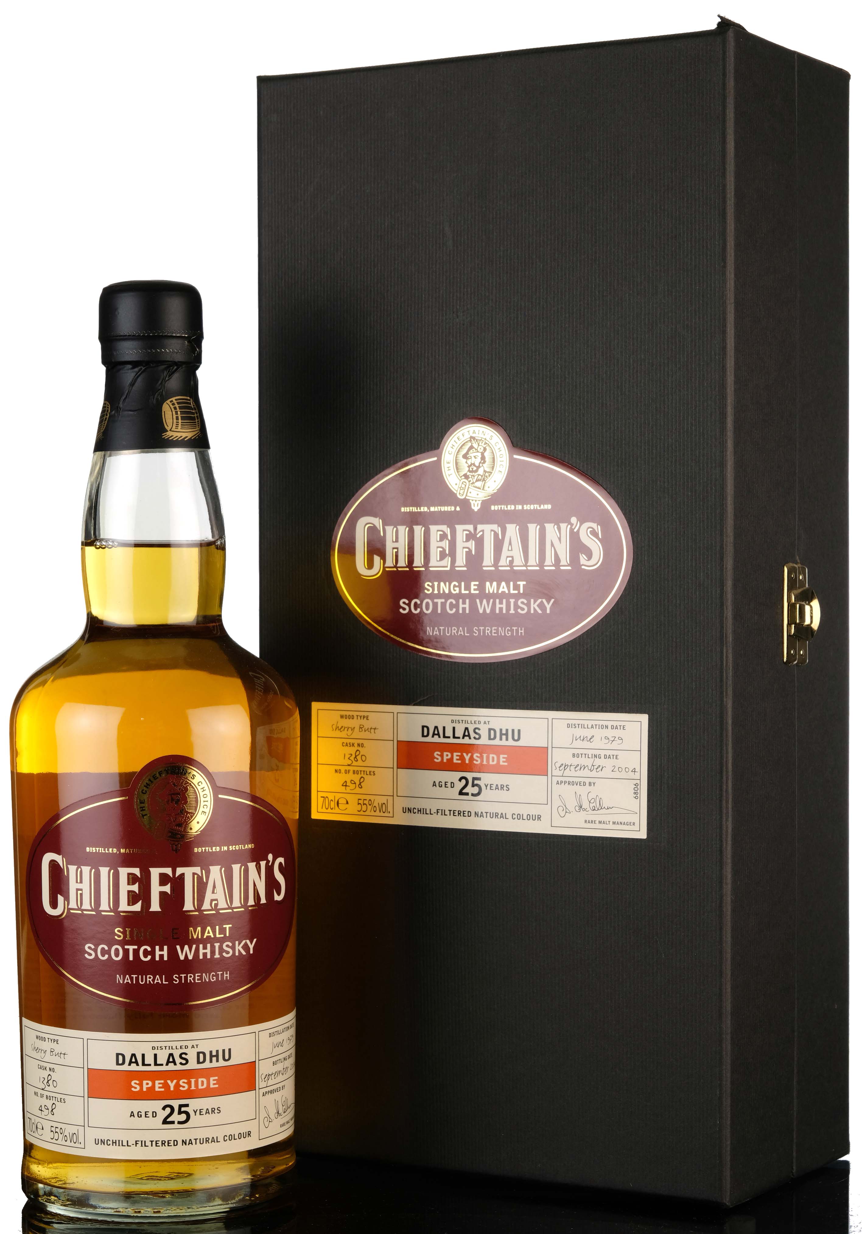 Dallas Dhu 1979-2004 - 25 Year Old - Chieftains - Single Cask 1380