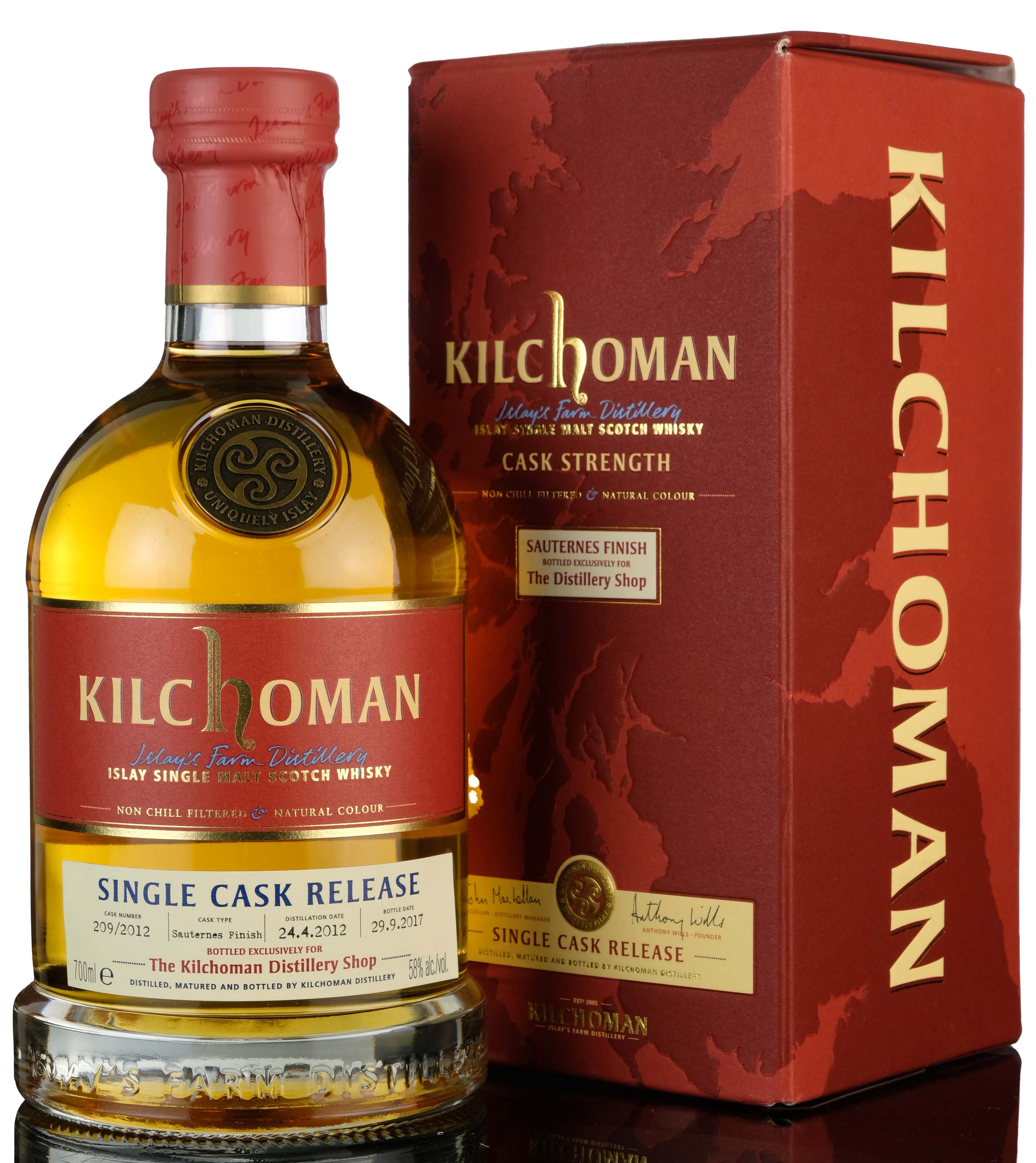 Kilchoman 2008-2017 - Distillery Shop Exclusive - Sauternes Finish - Cask 209/2012