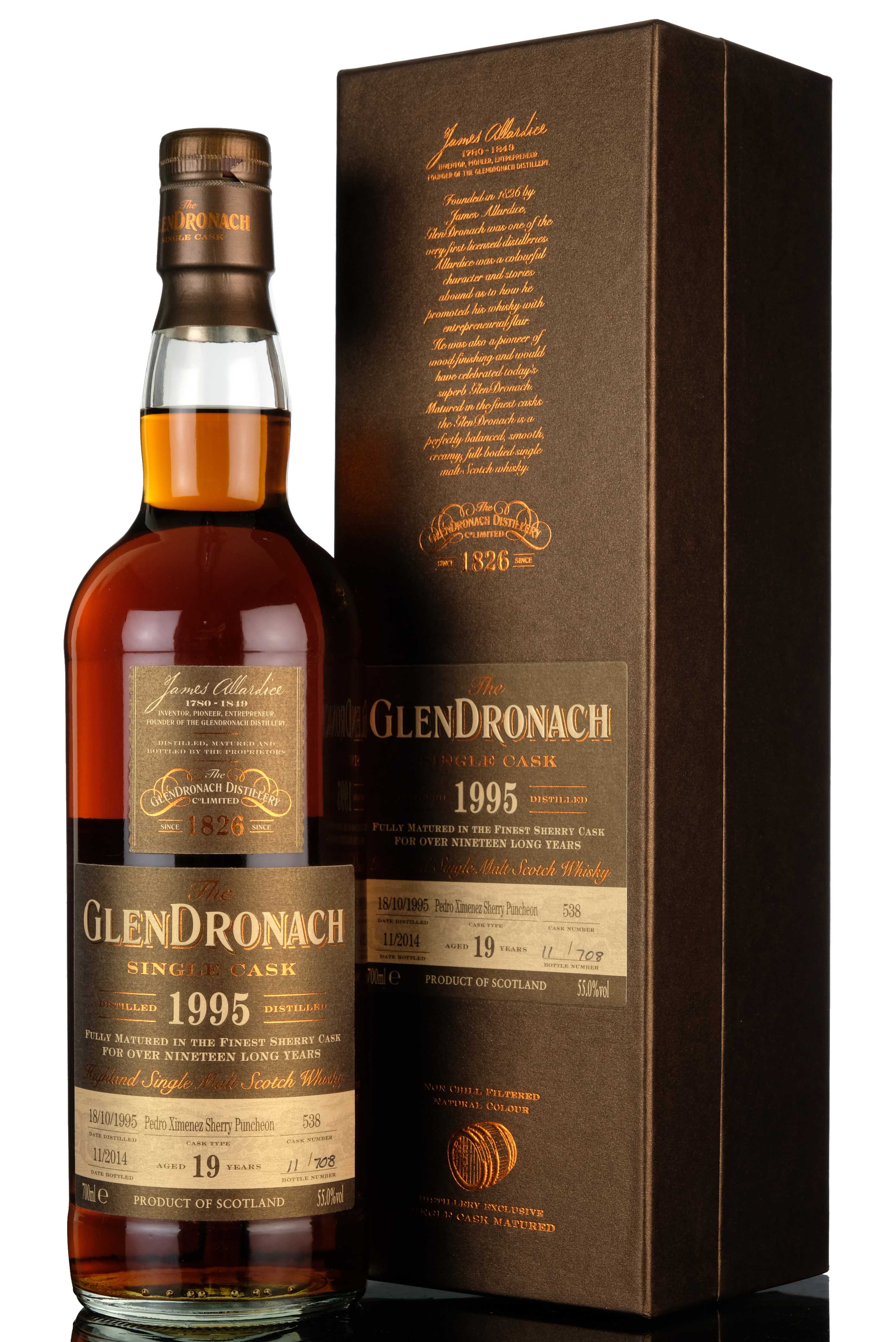 Glendronach 1995 - 2014 19 Single Cask 538 Batch 11
