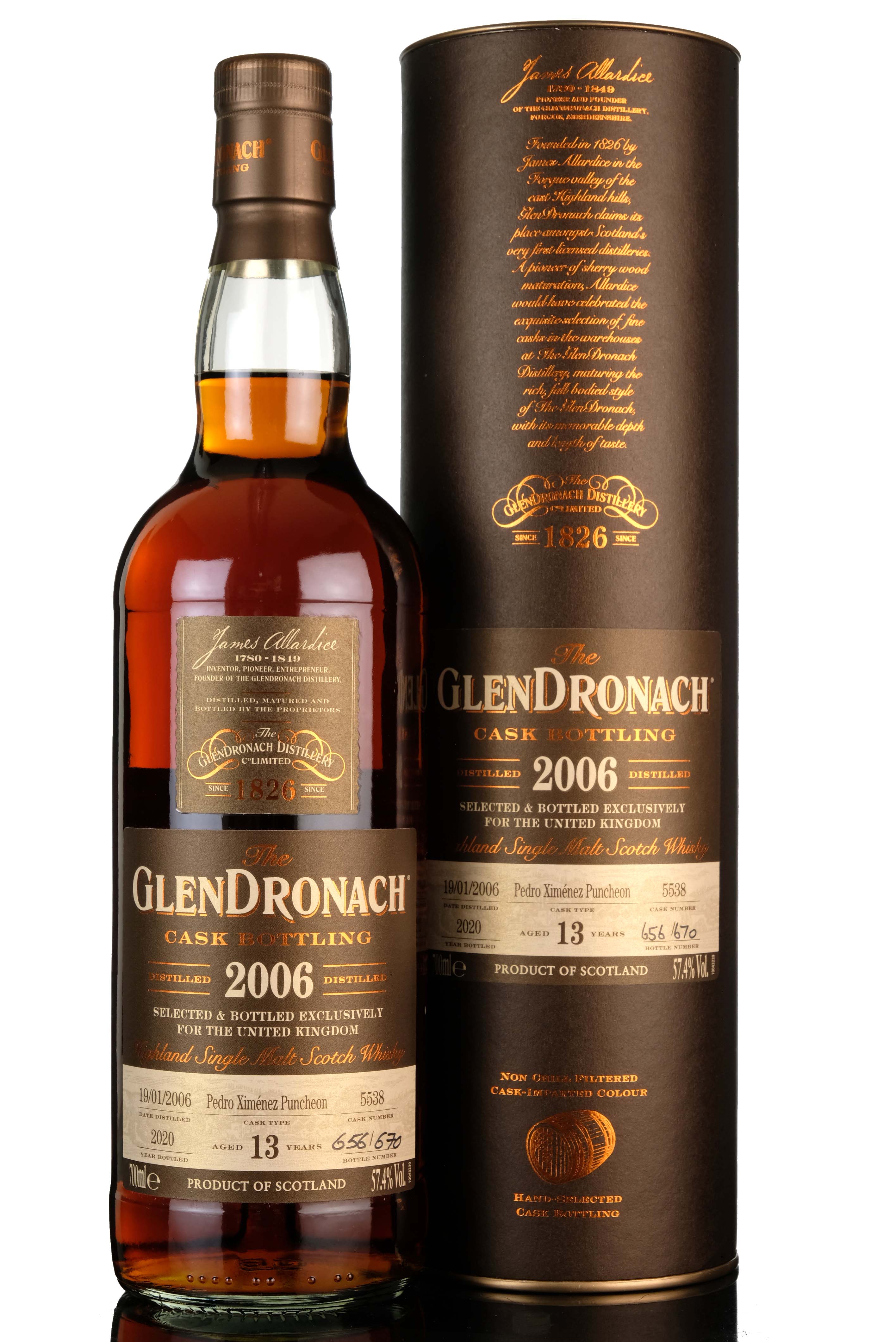 Glendronach 2006 - 2020 13 Single Cask 5538 Uk Exclusive