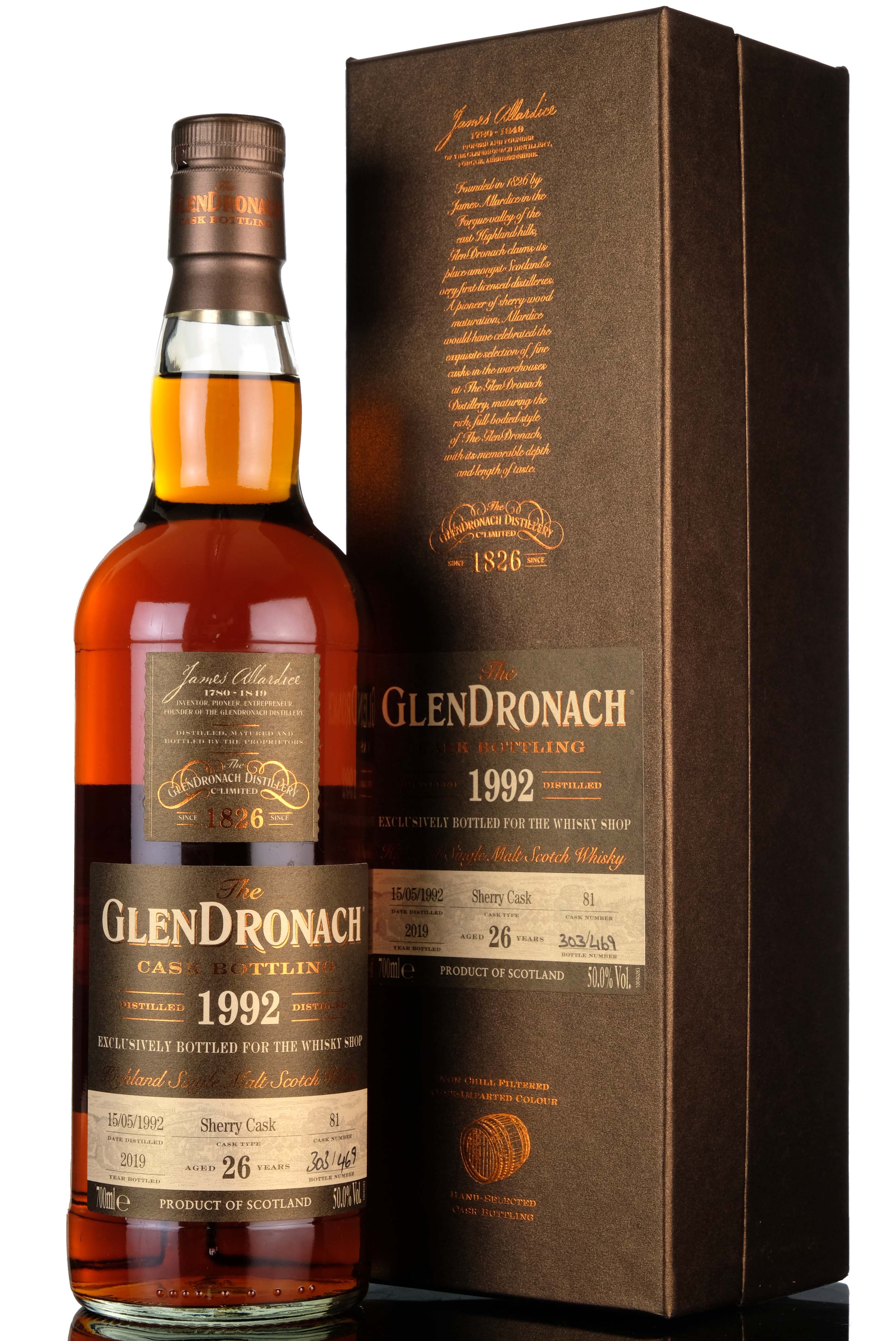 Glendronach 1992-2019 - 26 Year Old - Single Cask 81 - The Whisky Shop