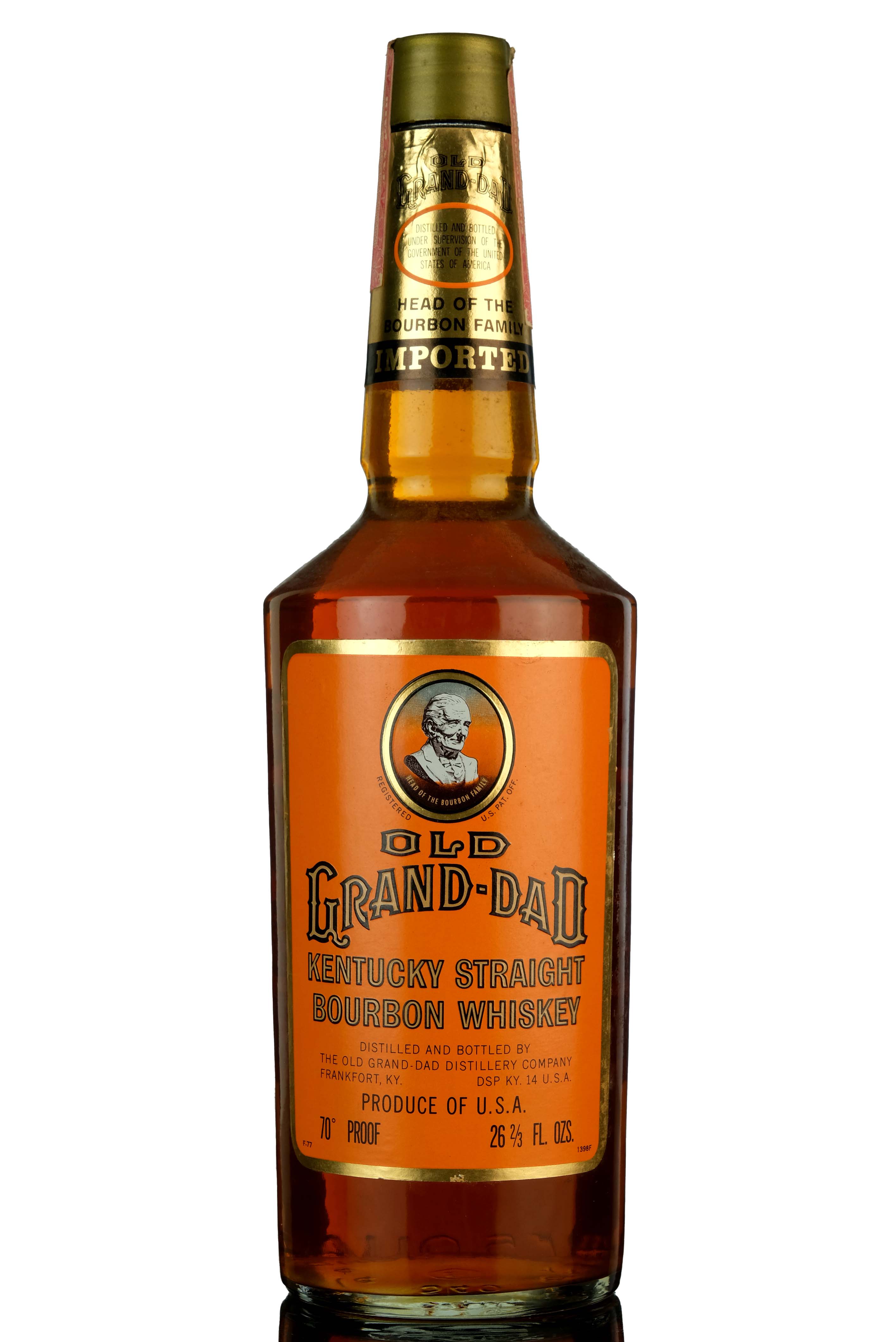 Old Grandad Kentucky Straight Bourbon Whiskey 1970s