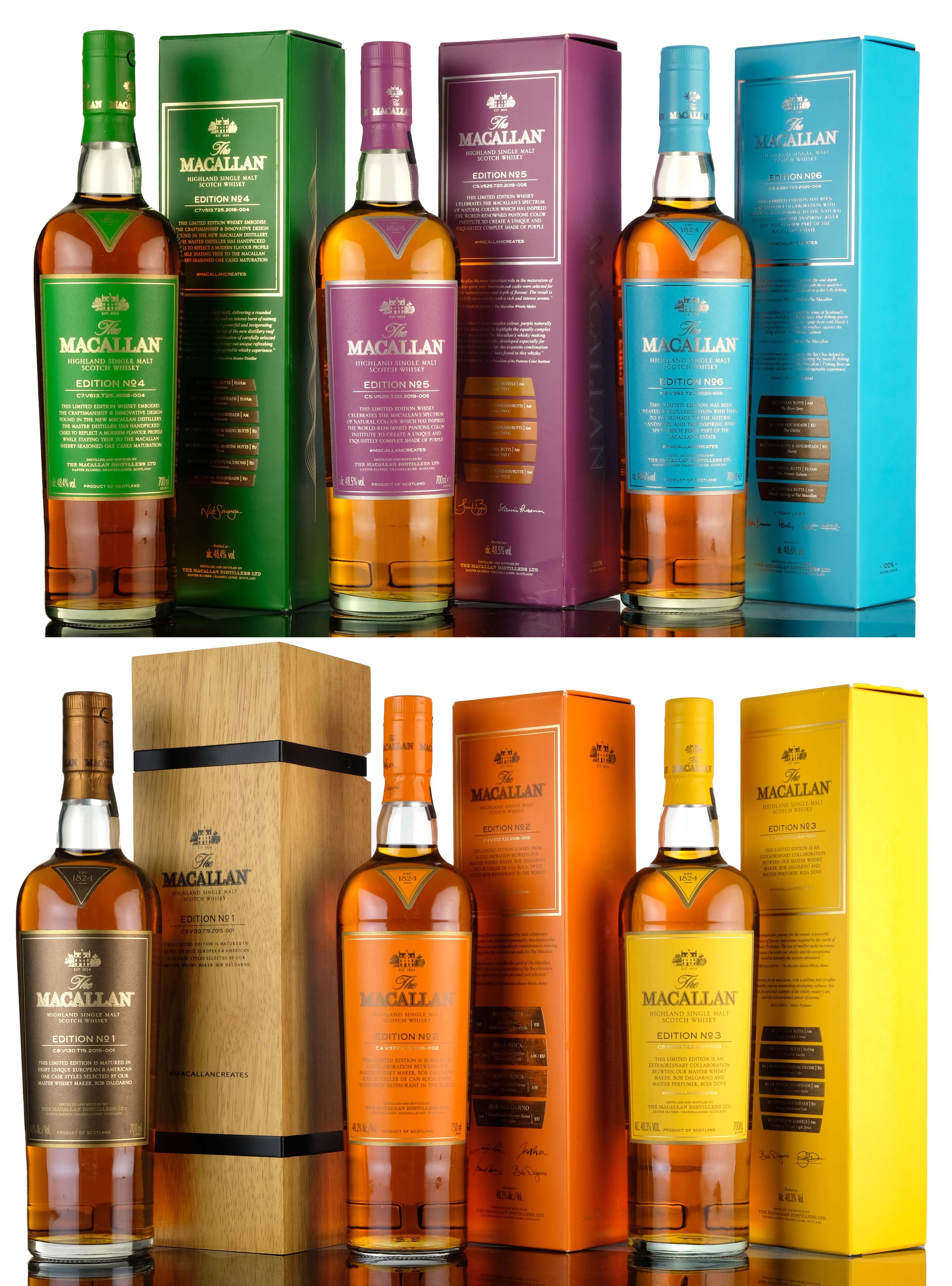 Macallan Edition No 1 - 2 - 3 - 4 - 5 - 6