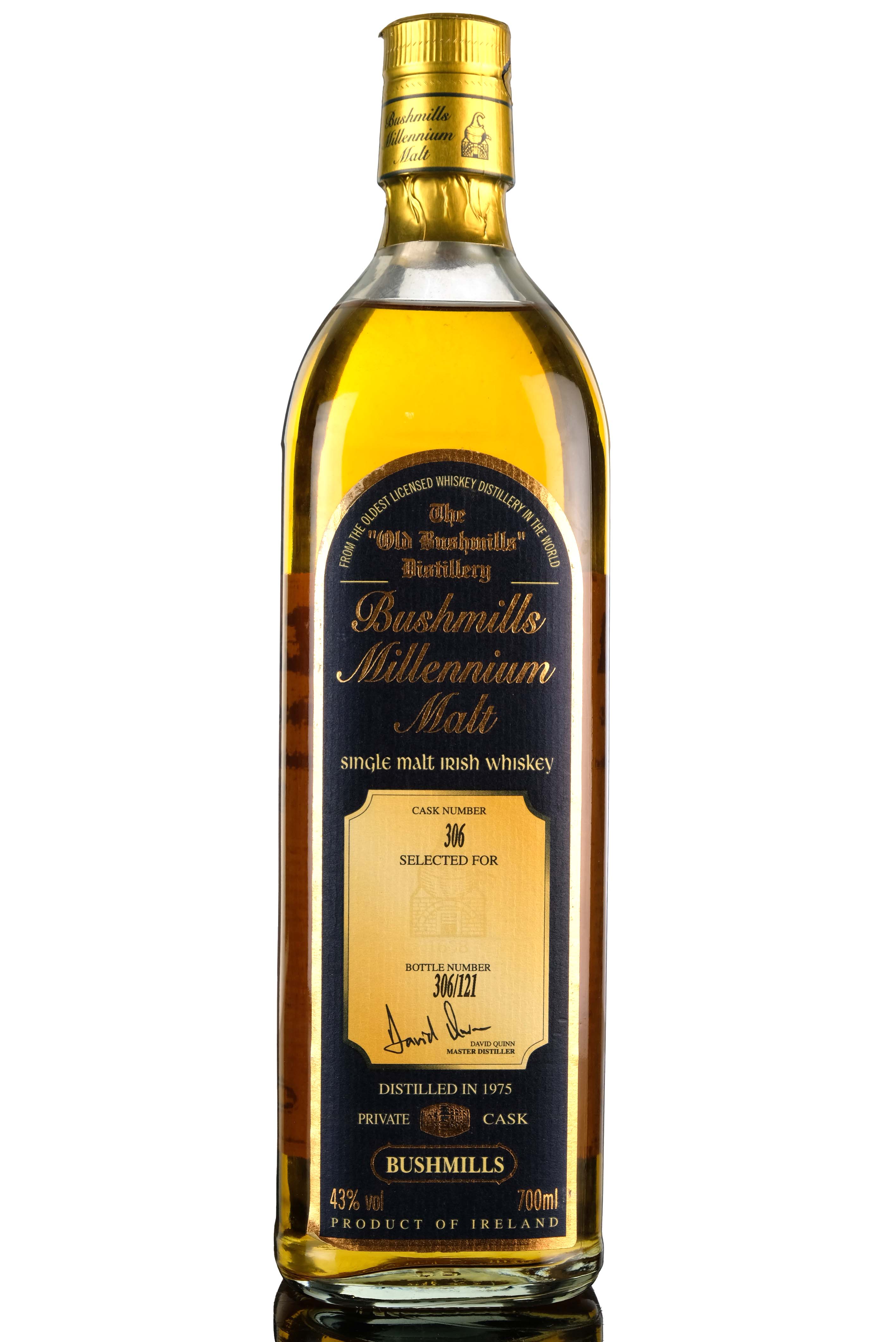Bushmills 1975 - 2000 Millennium Irish Whiskey Single Cask 306
