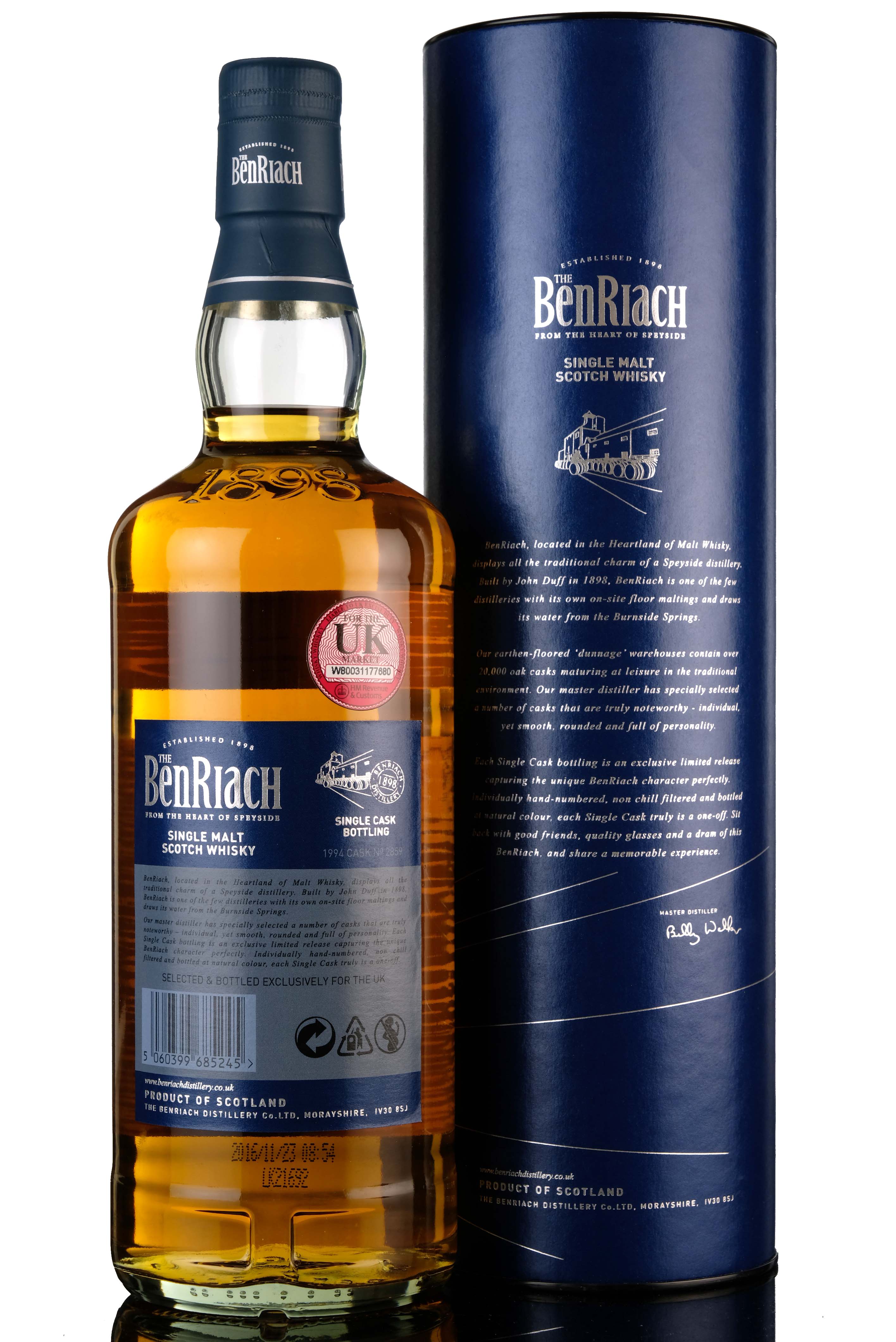 Benriach 19942016 22 Year Old Single Cask 2859 UK Exclusive