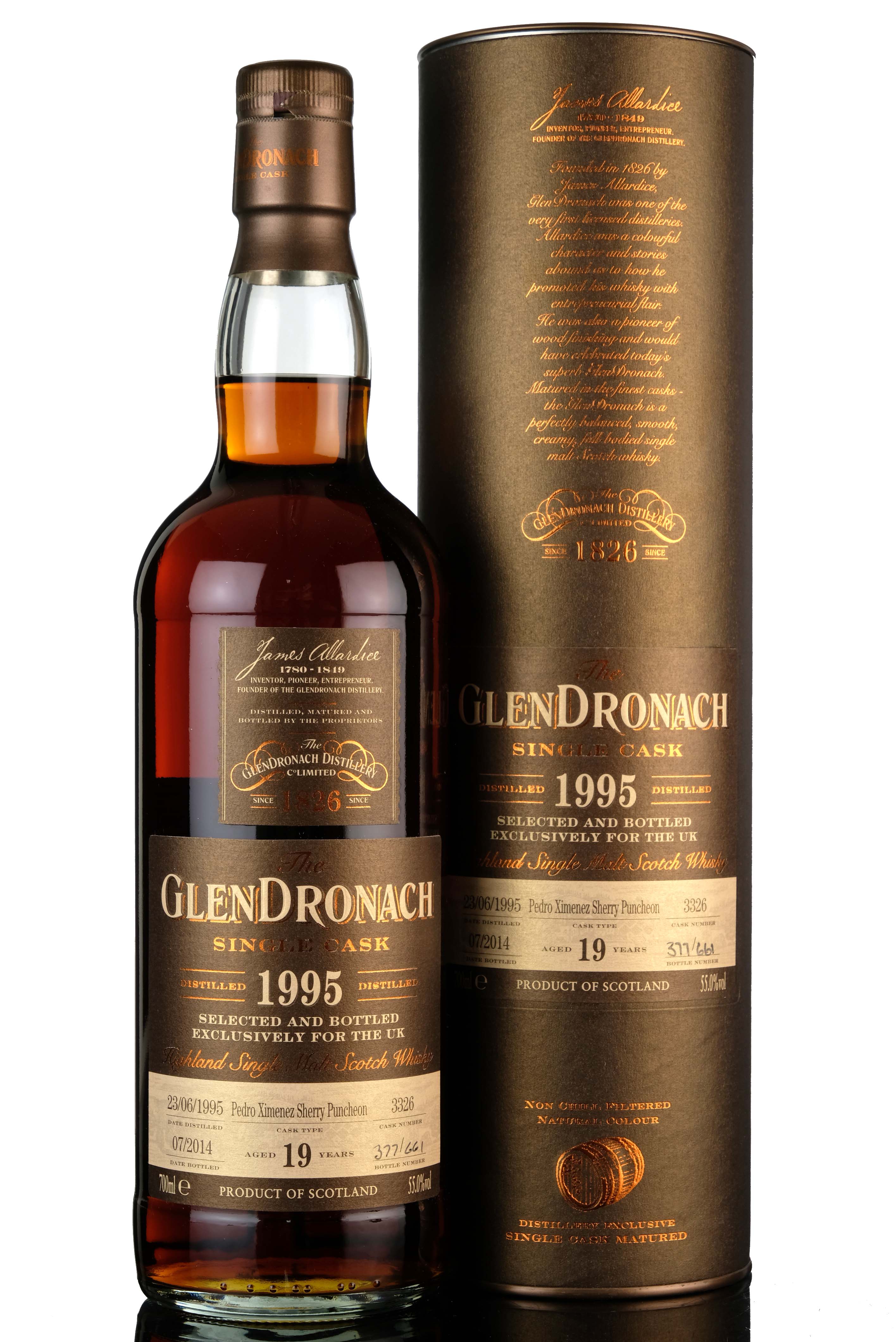 Glendronach 1995 - 2014 19 Single Cask 3326 Uk Exclusive