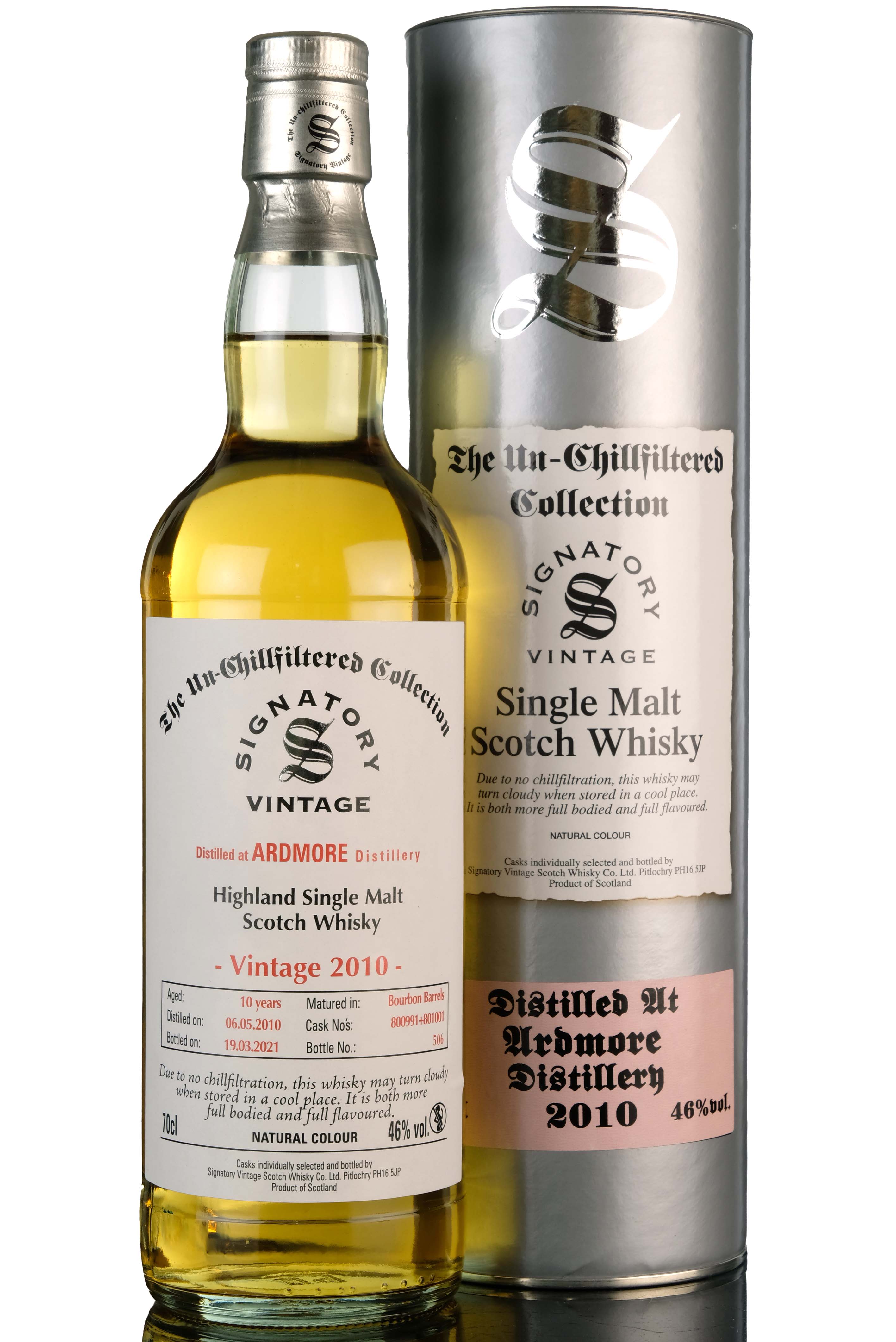 Ardmore 2010-2021 - 10 Year Old - Signatory Vintage - Casks 800991 + 801001