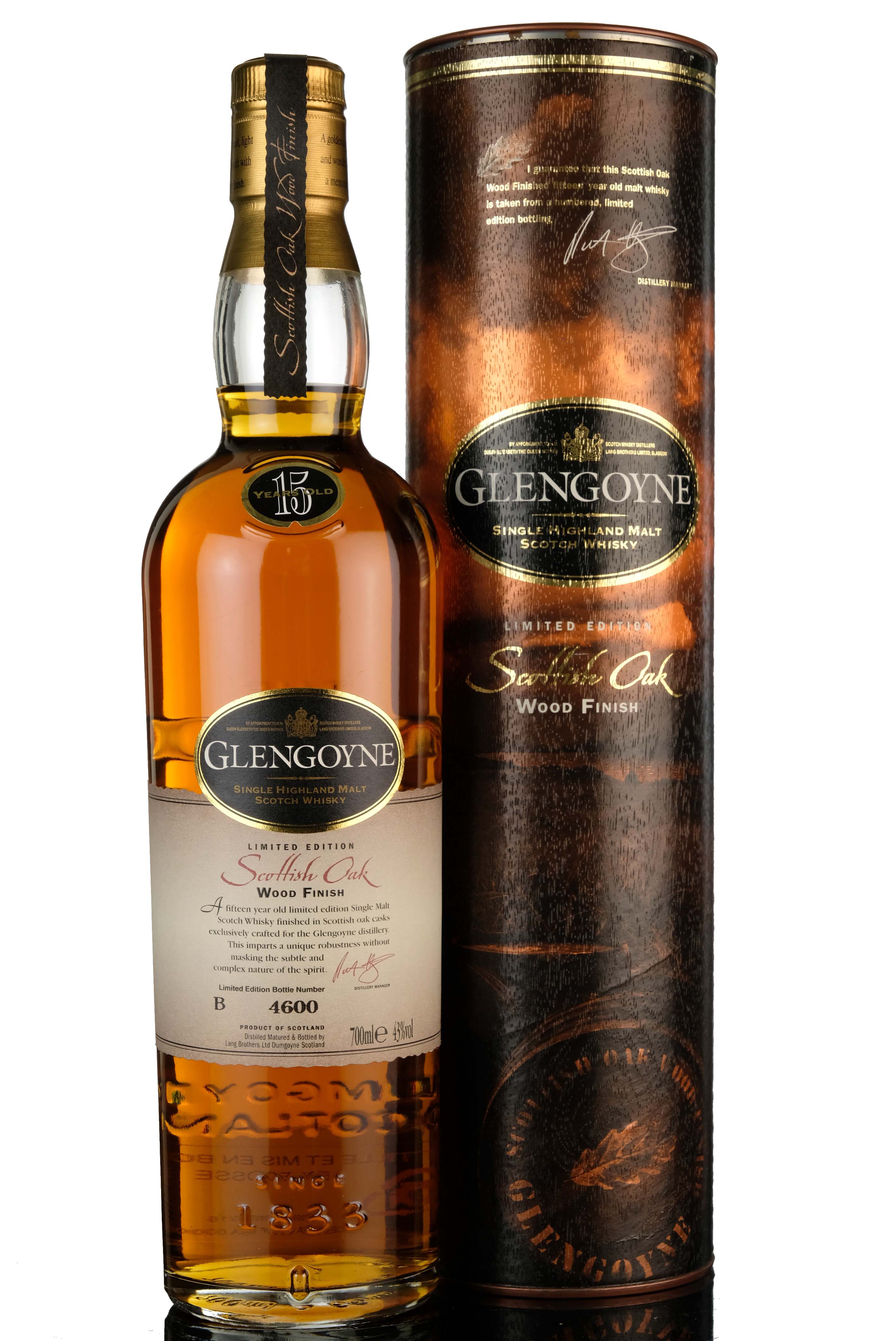 Glengoyne 15 Year Old - Scottish Oak Wood Finish