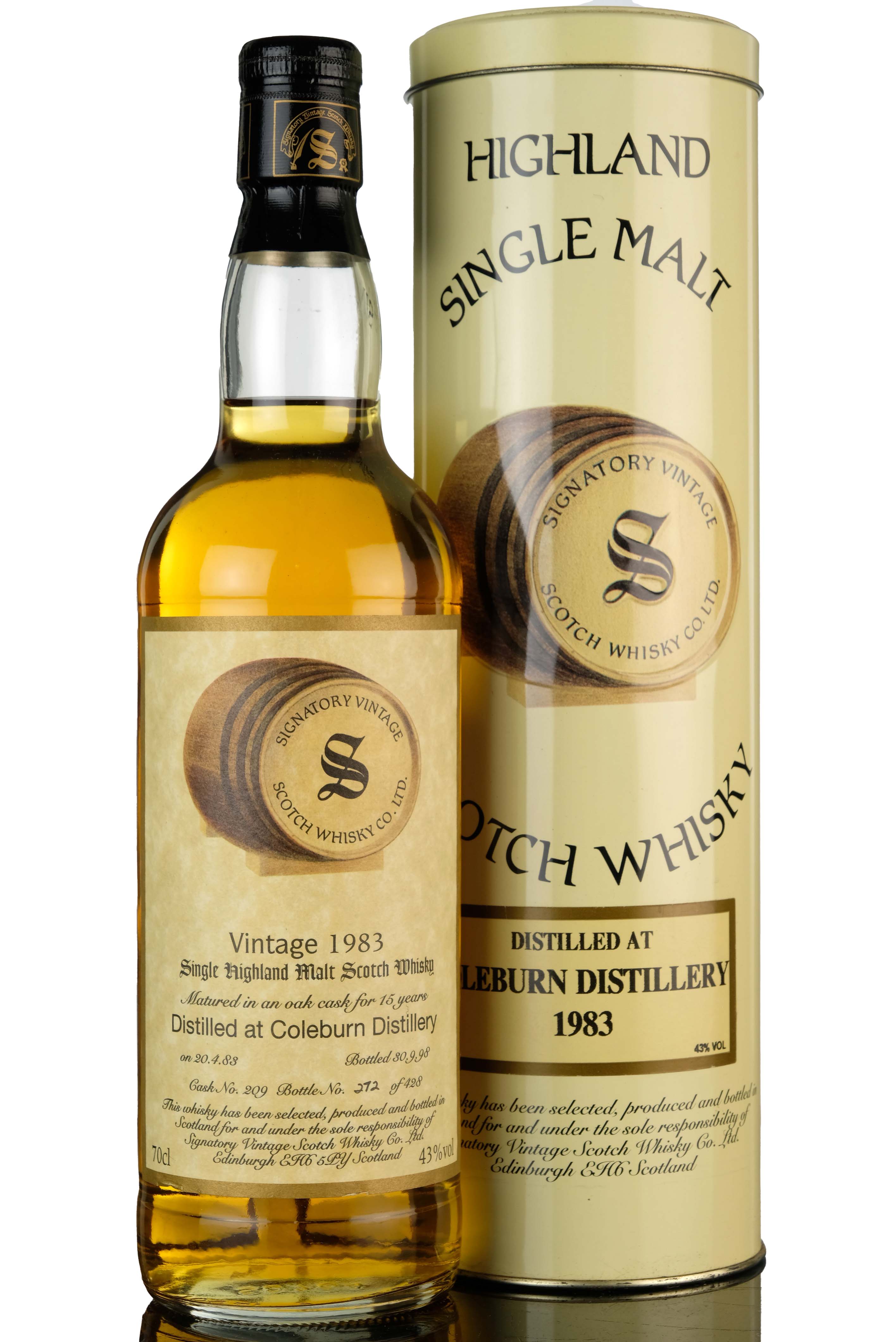 Coleburn 1983 - 1998 15 Signatory Vintage Single Cask 209