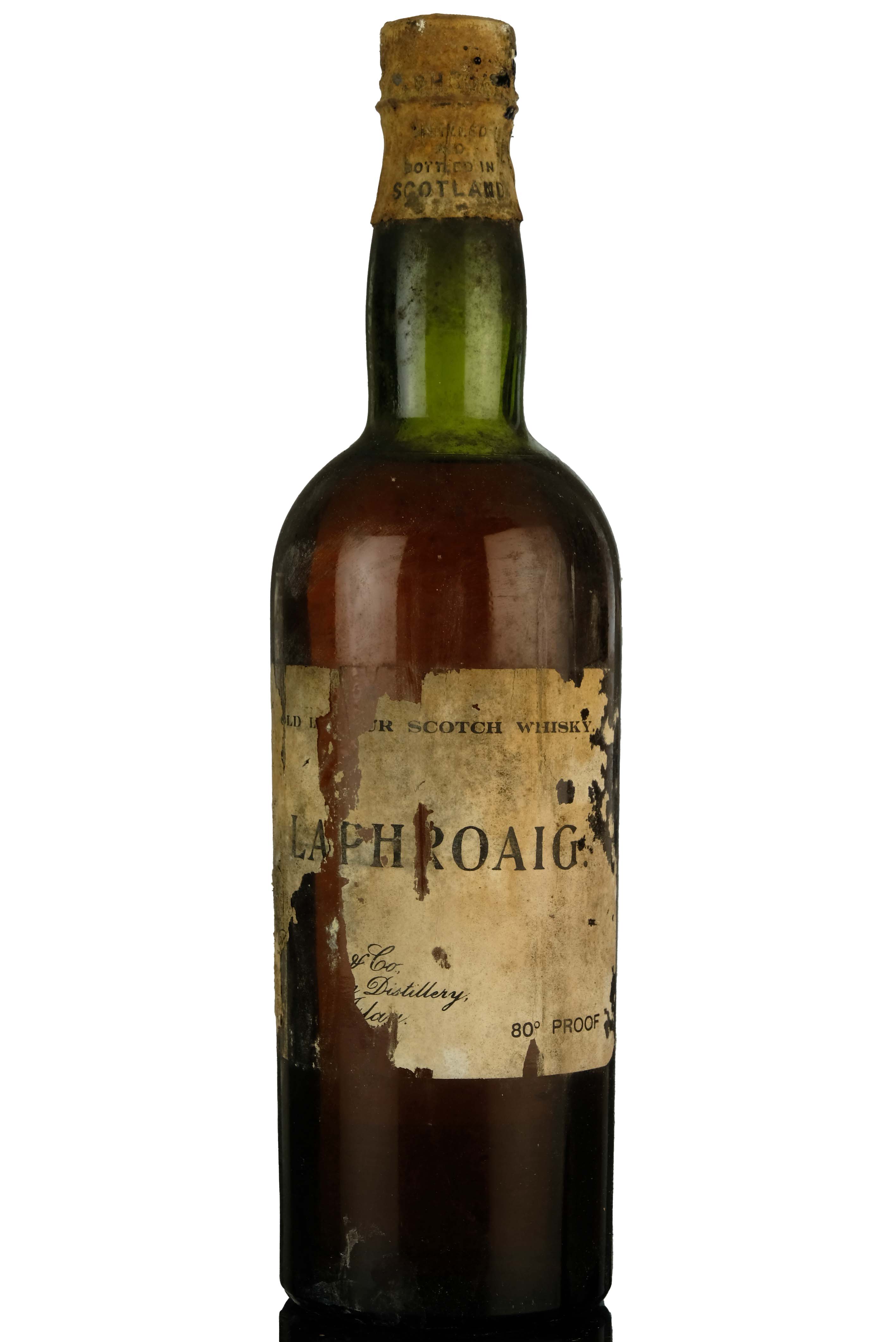 Laphroaig Old Liqueur Scotch Whisky - 1940s