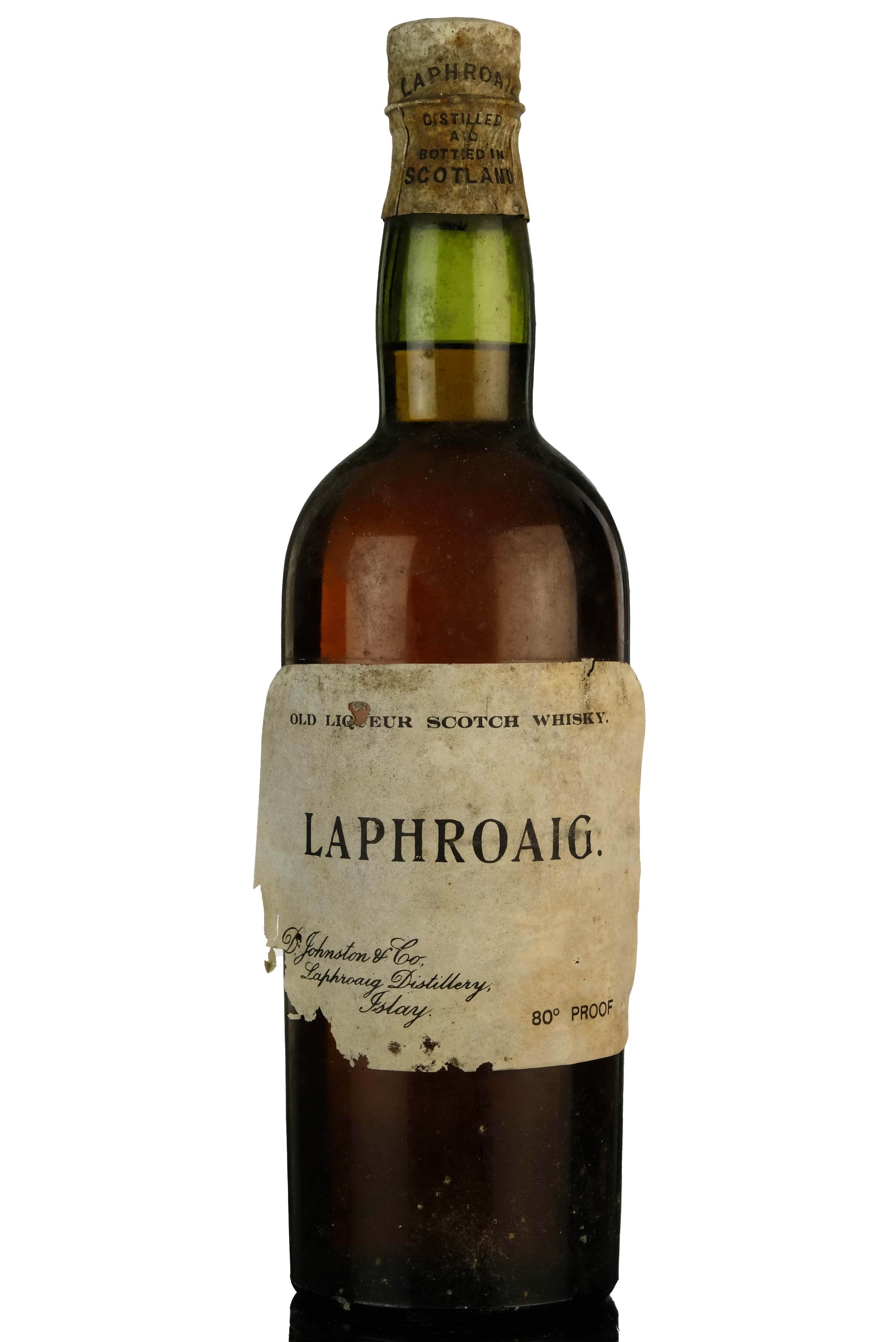 Laphroaig Old Liqueur Scotch Whisky - 1940s