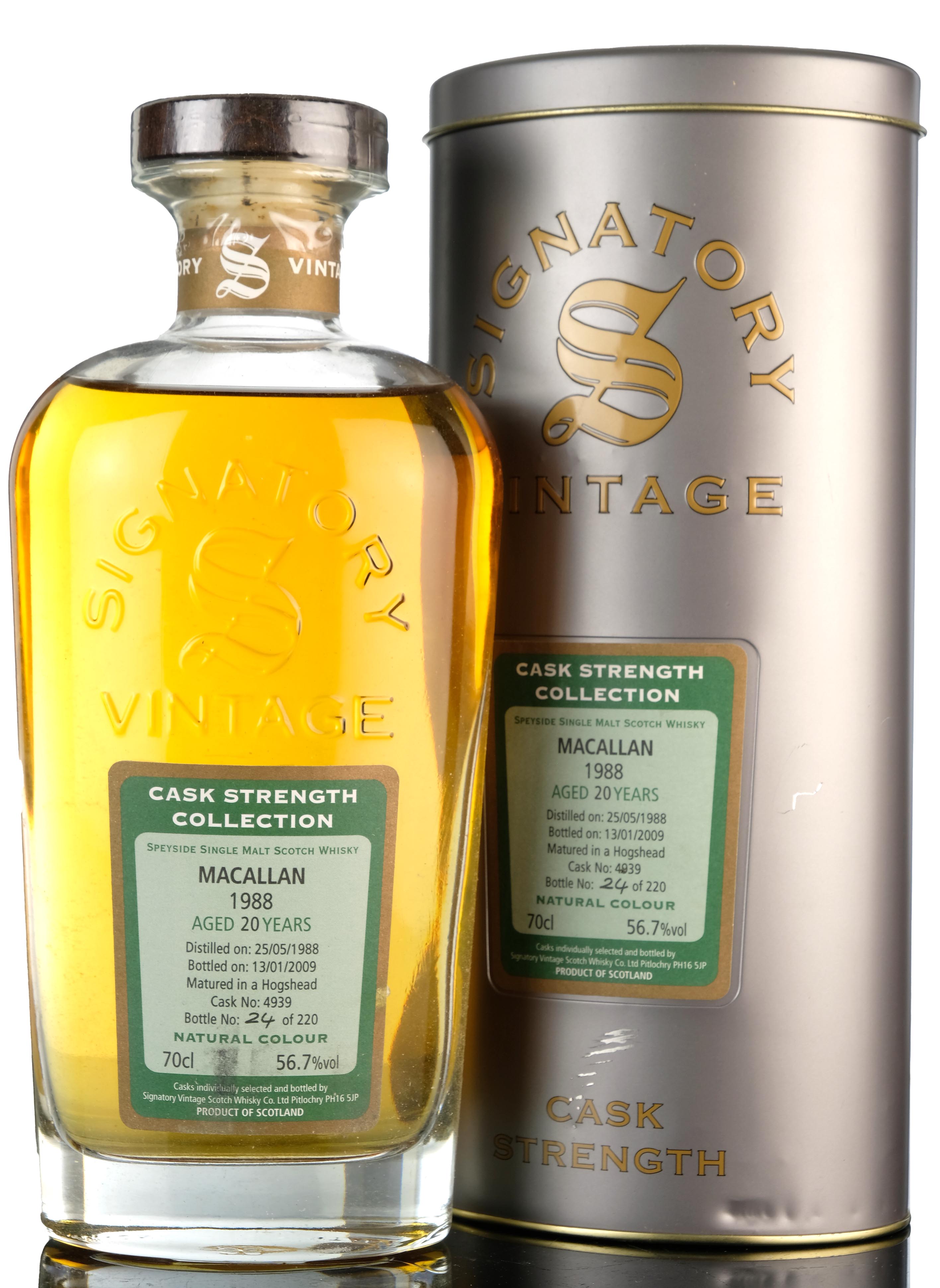 Macallan 1988 - 2009 20 Signatory Vintage Collection Single C
