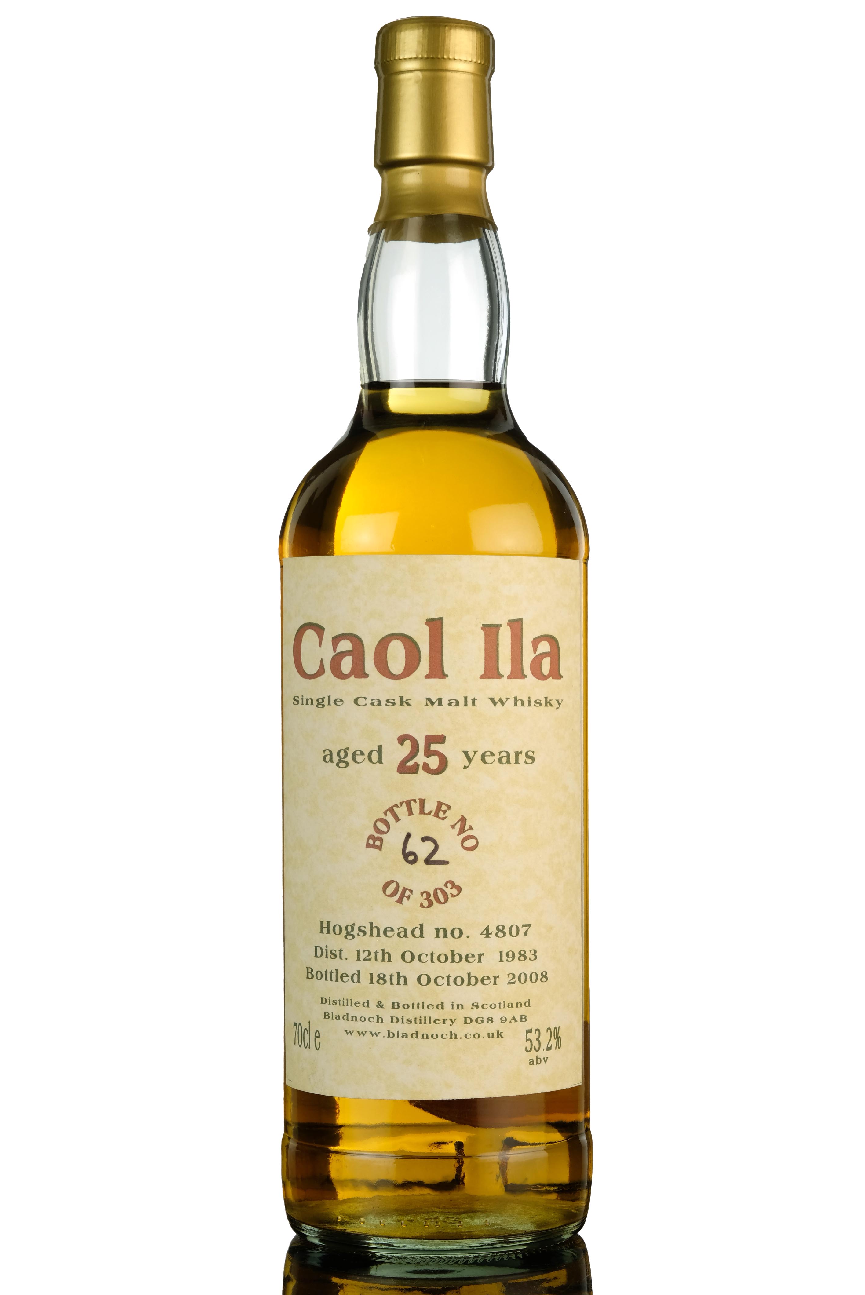 Caol Ila 1983 - 2008 25 Bladnoch Forum Single Cask 4807