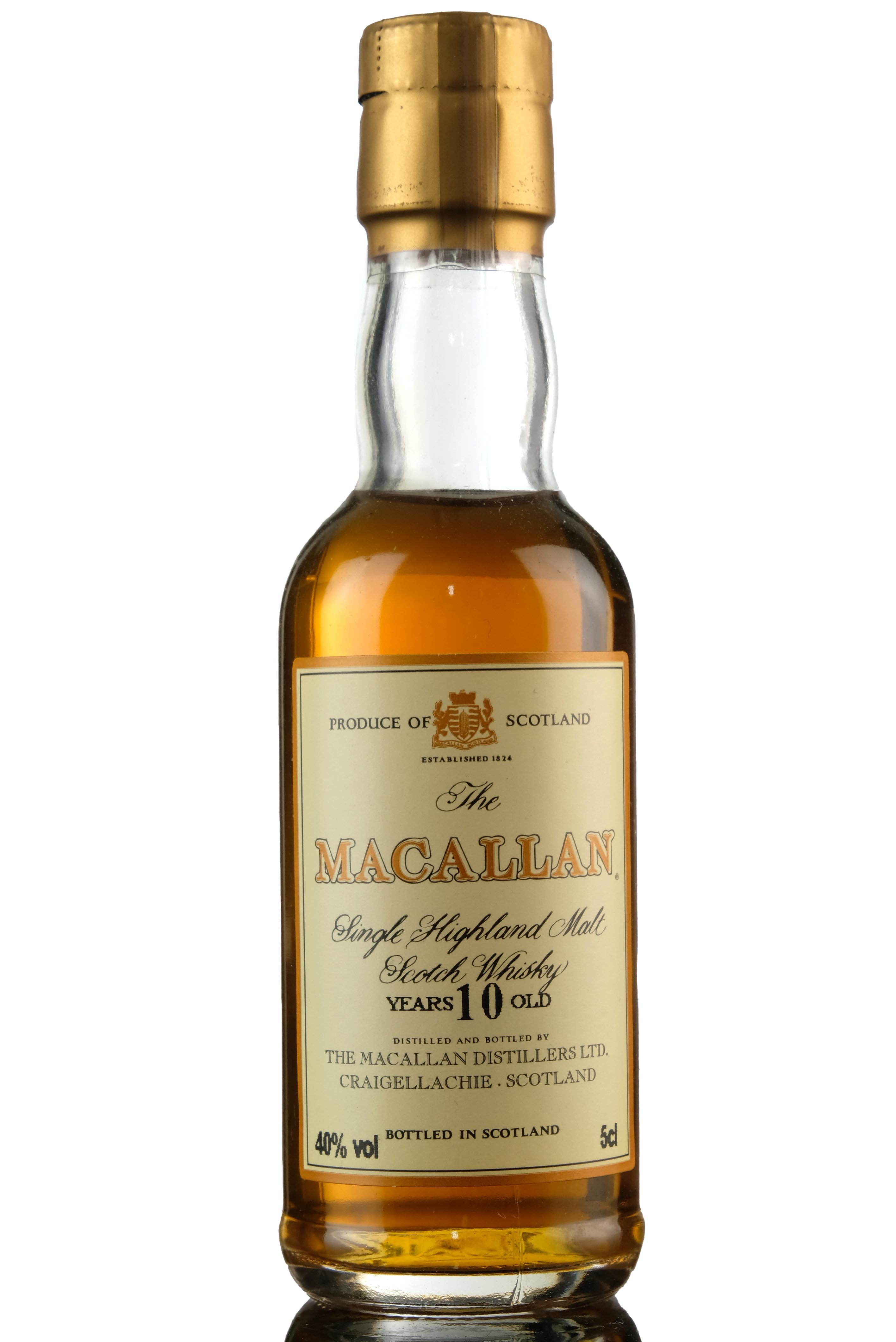 Macallan 10 Year Old Miniature