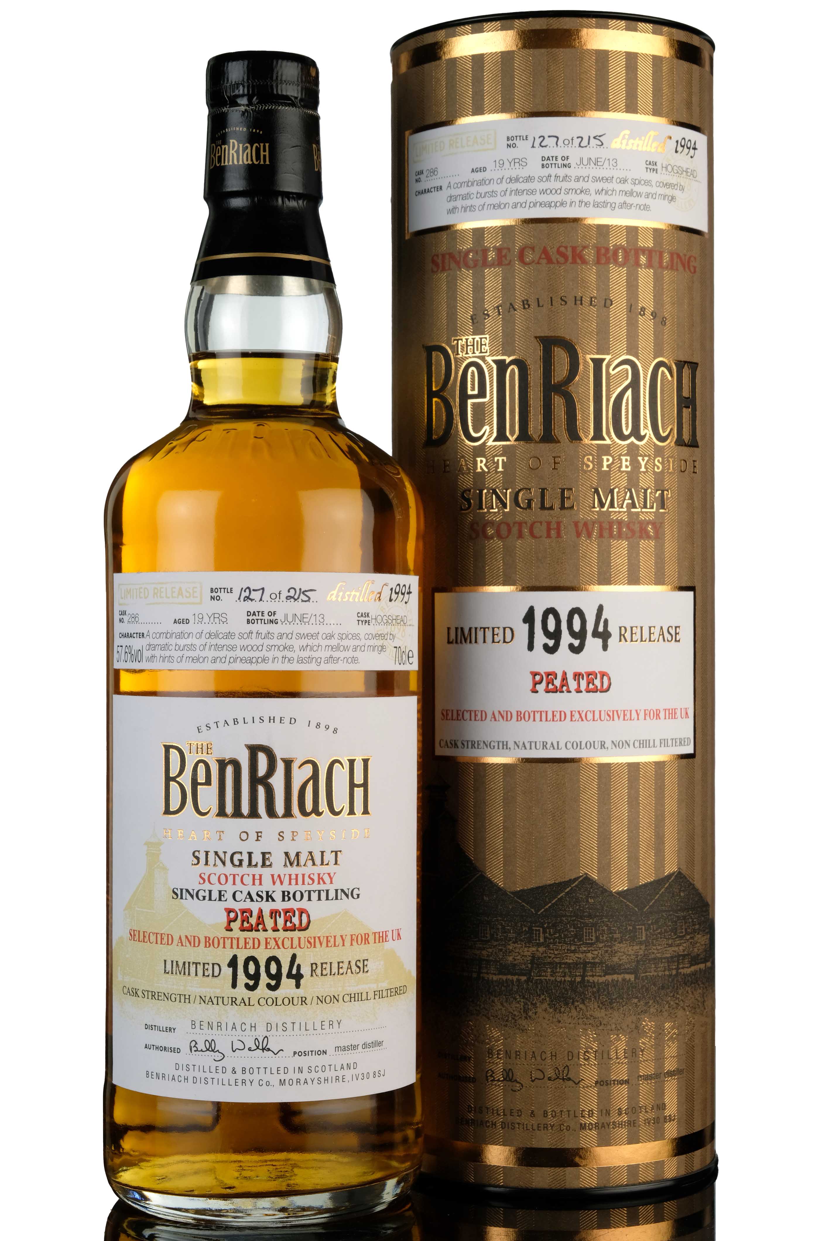 Benriach 1994 - 2013 19 Single Cask 286 Uk Exclusive