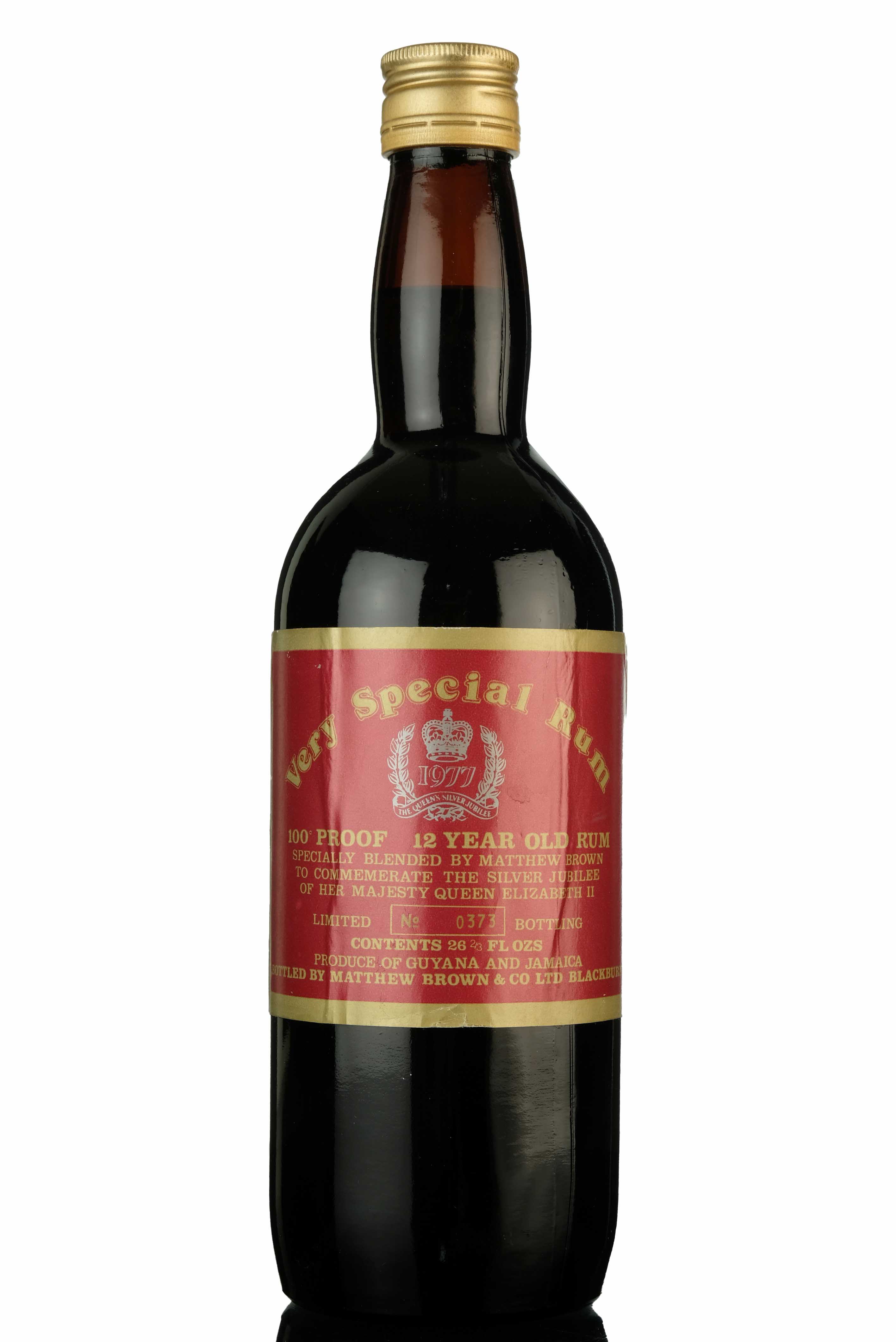 Very Special Rum 1977 Queens Silver Jubilee 100 Proof