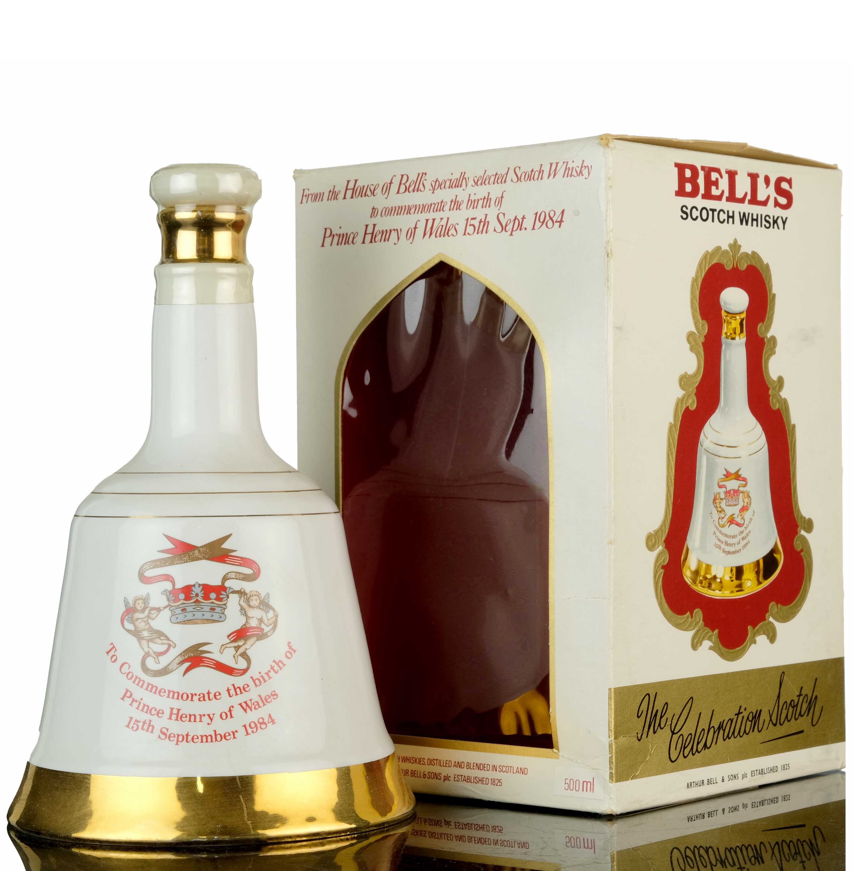 Bells Commemorate Decanter - The Birth Of Prince Henry Of Wales 1984