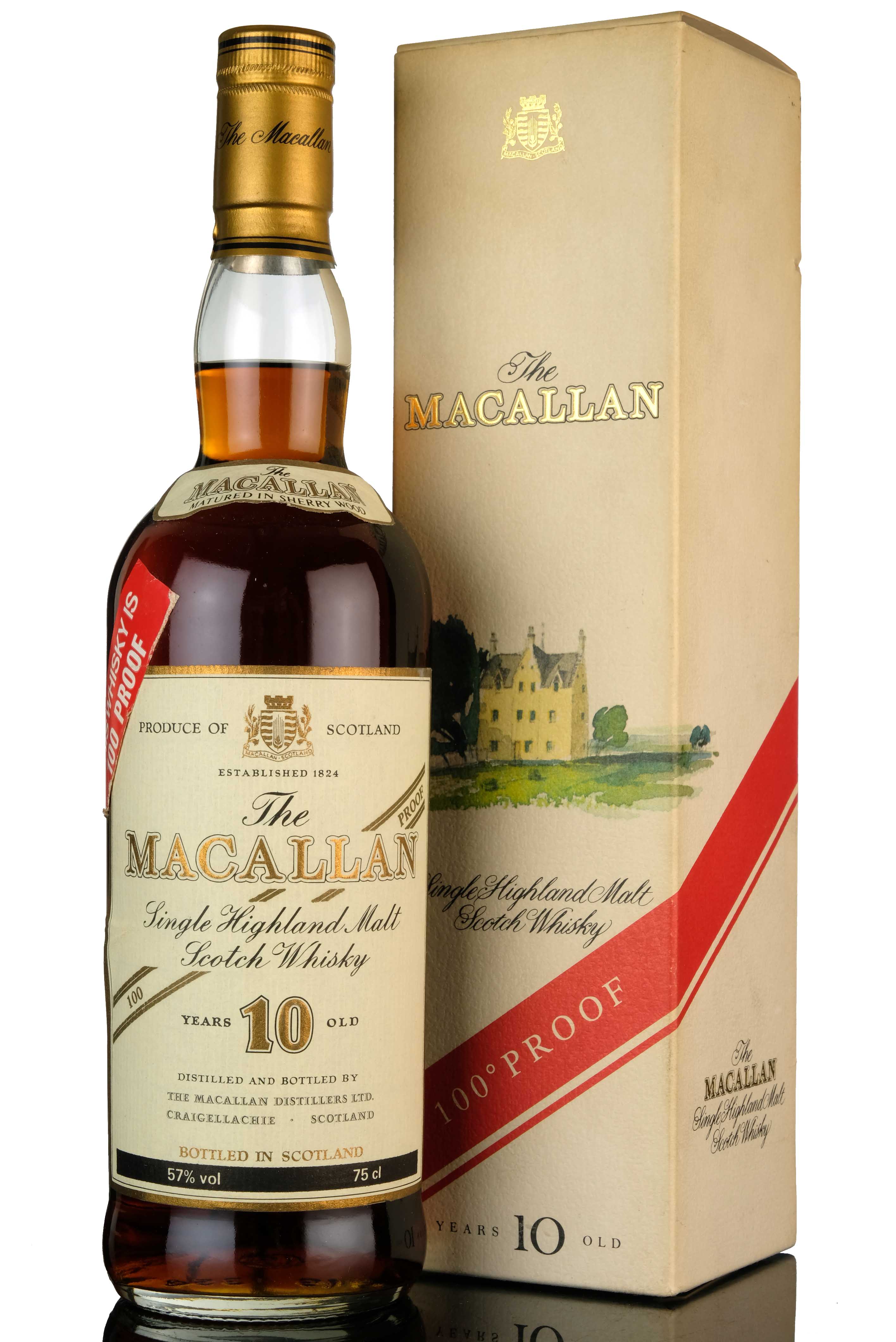 Macallan 10 Year Old - 100 Proof - Circa 1990