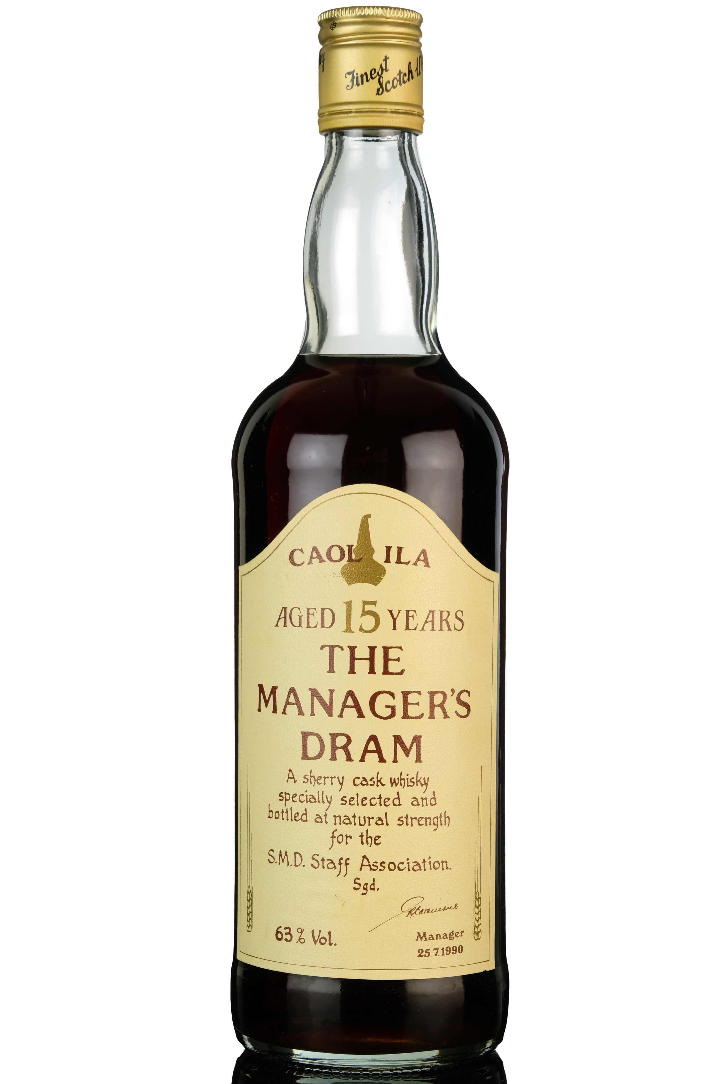 Caol Ila 15 Year Old - Managers Dram 1990