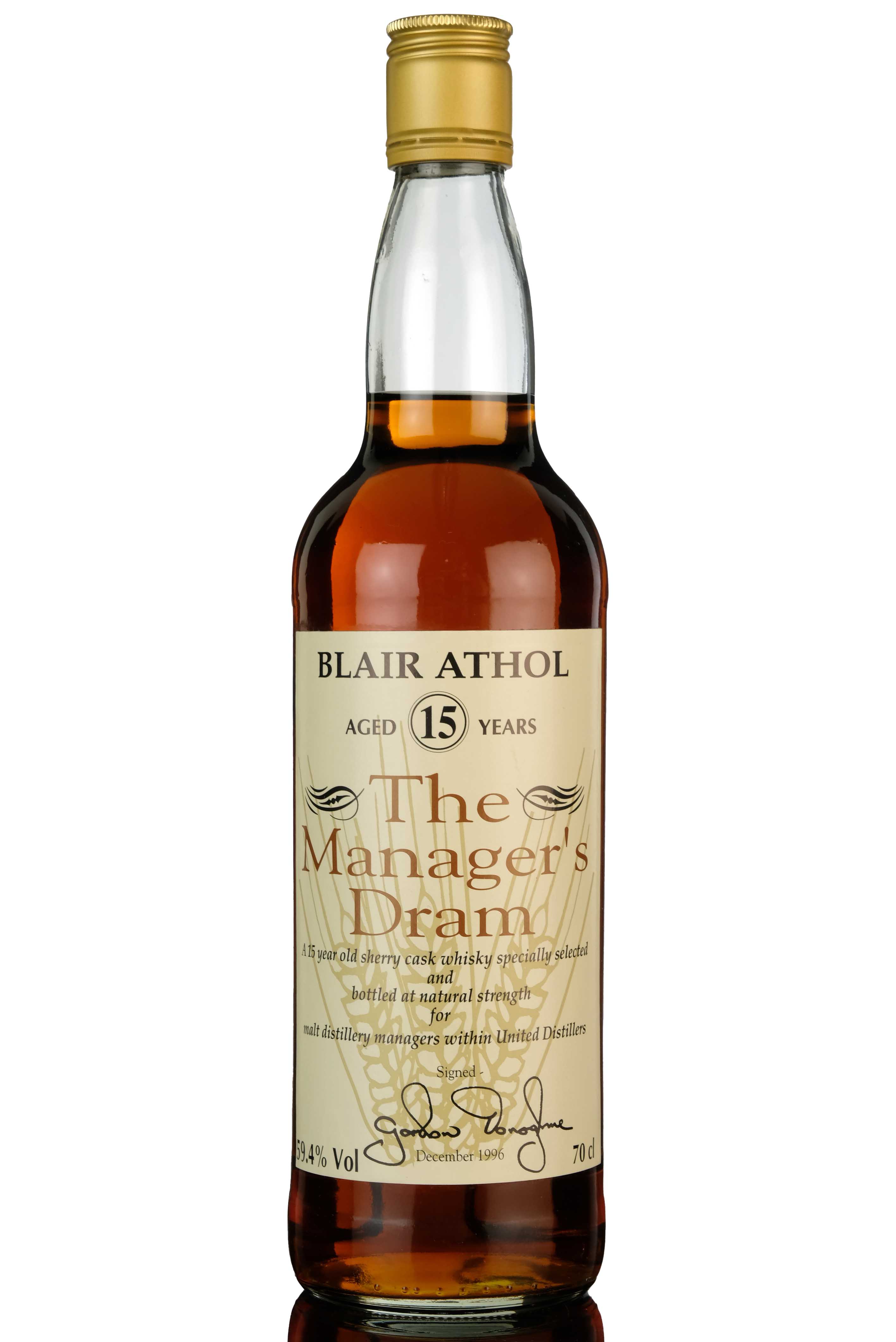 Blair Athol 15 Year Old - Managers Dram 1996