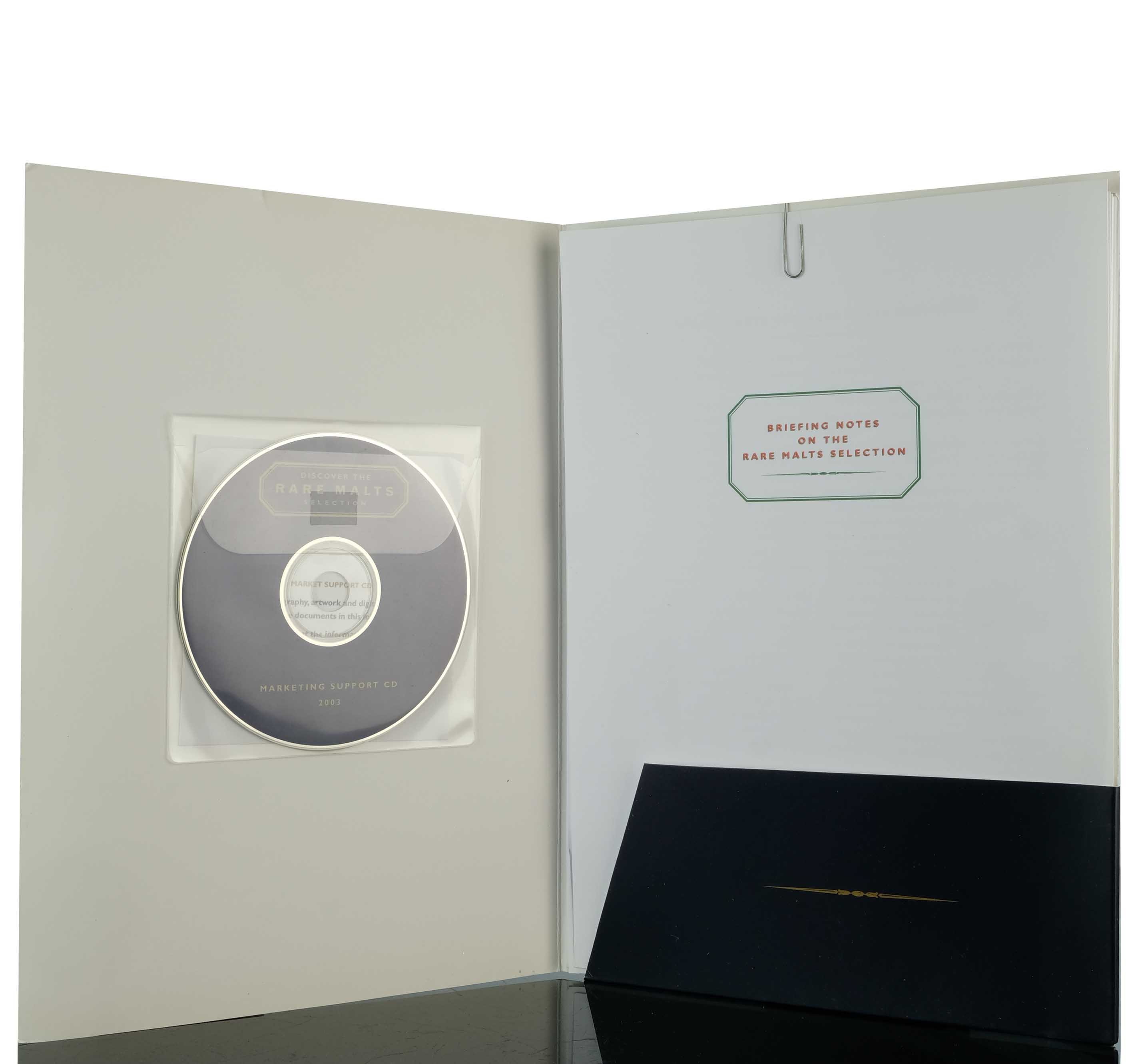 Discover The Rare Malts Selection Marketing Support CD Briefing Notes Booklet