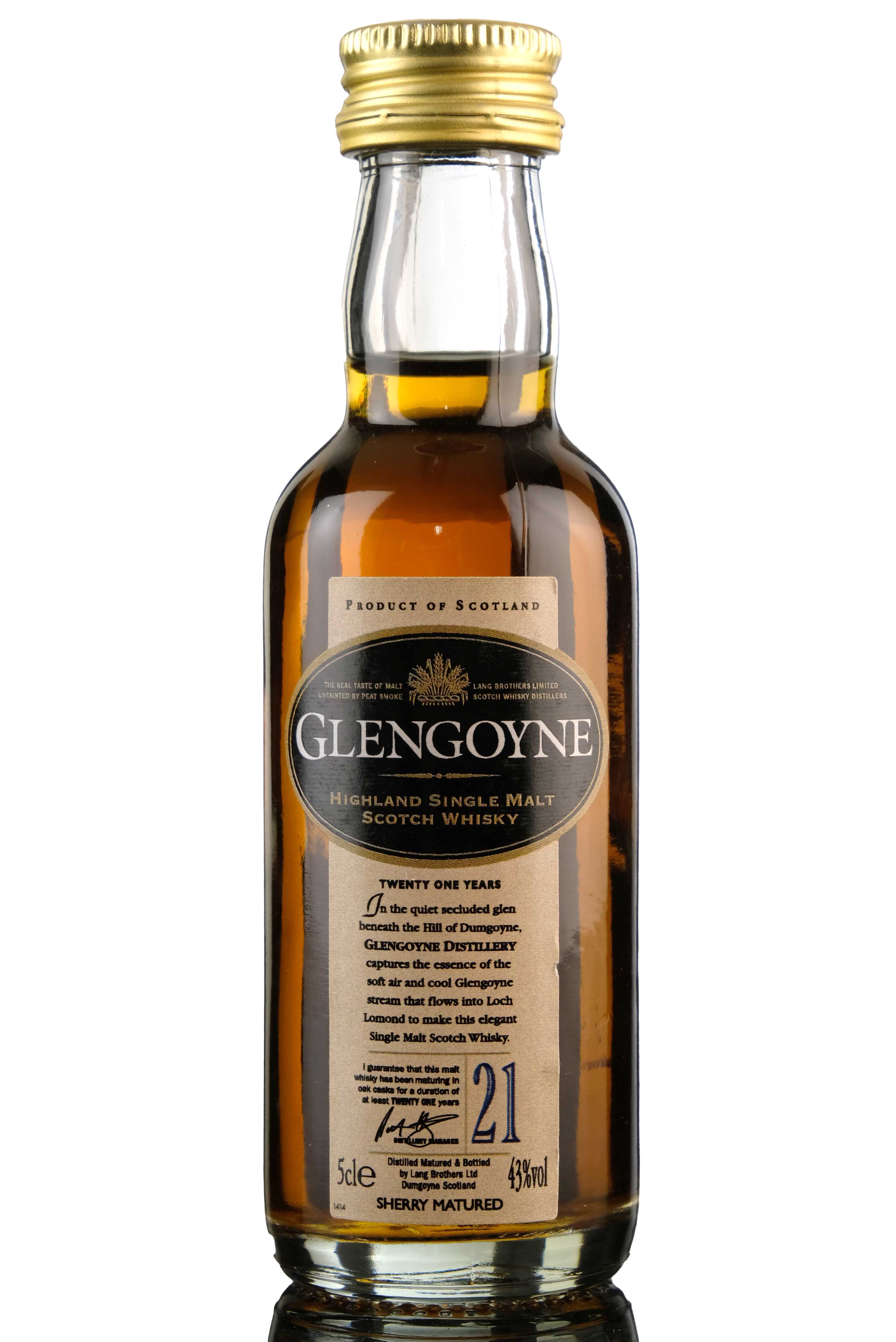 Glengoyne 21 Year Old Miniature