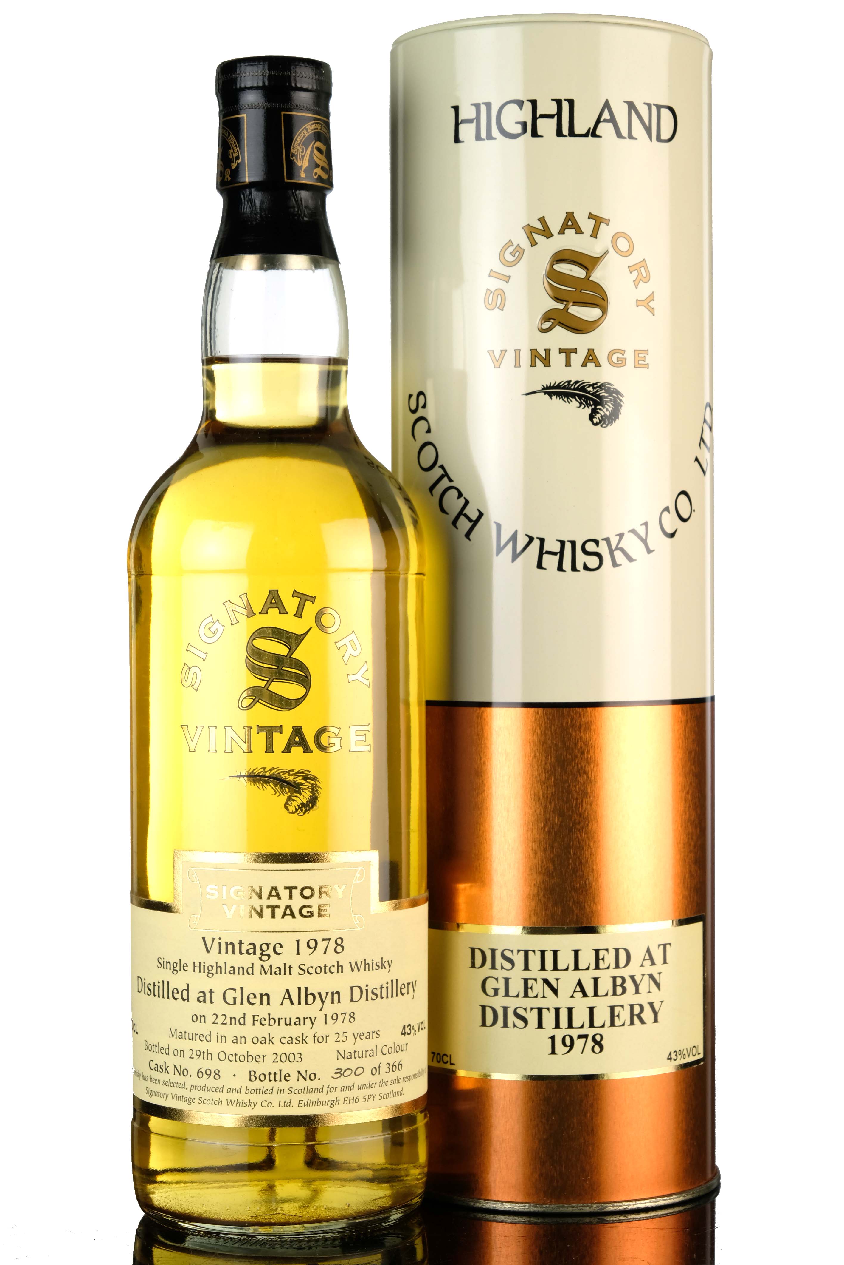 Glen Albyn 1978 - 2003 25 Signatory Vintage Cask 698