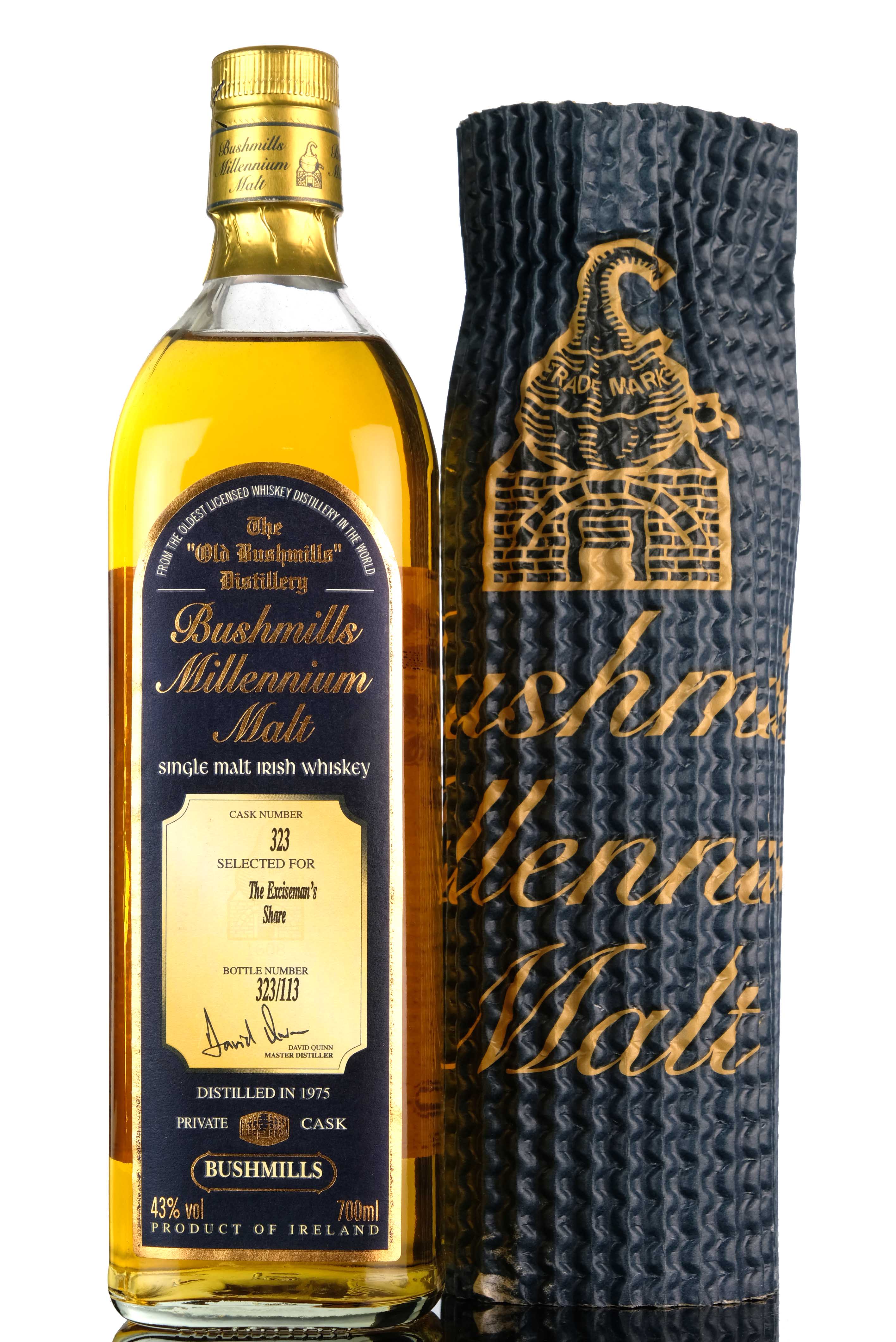 Bushmills 19752000 Millennium Irish Whiskey Single Cask 323