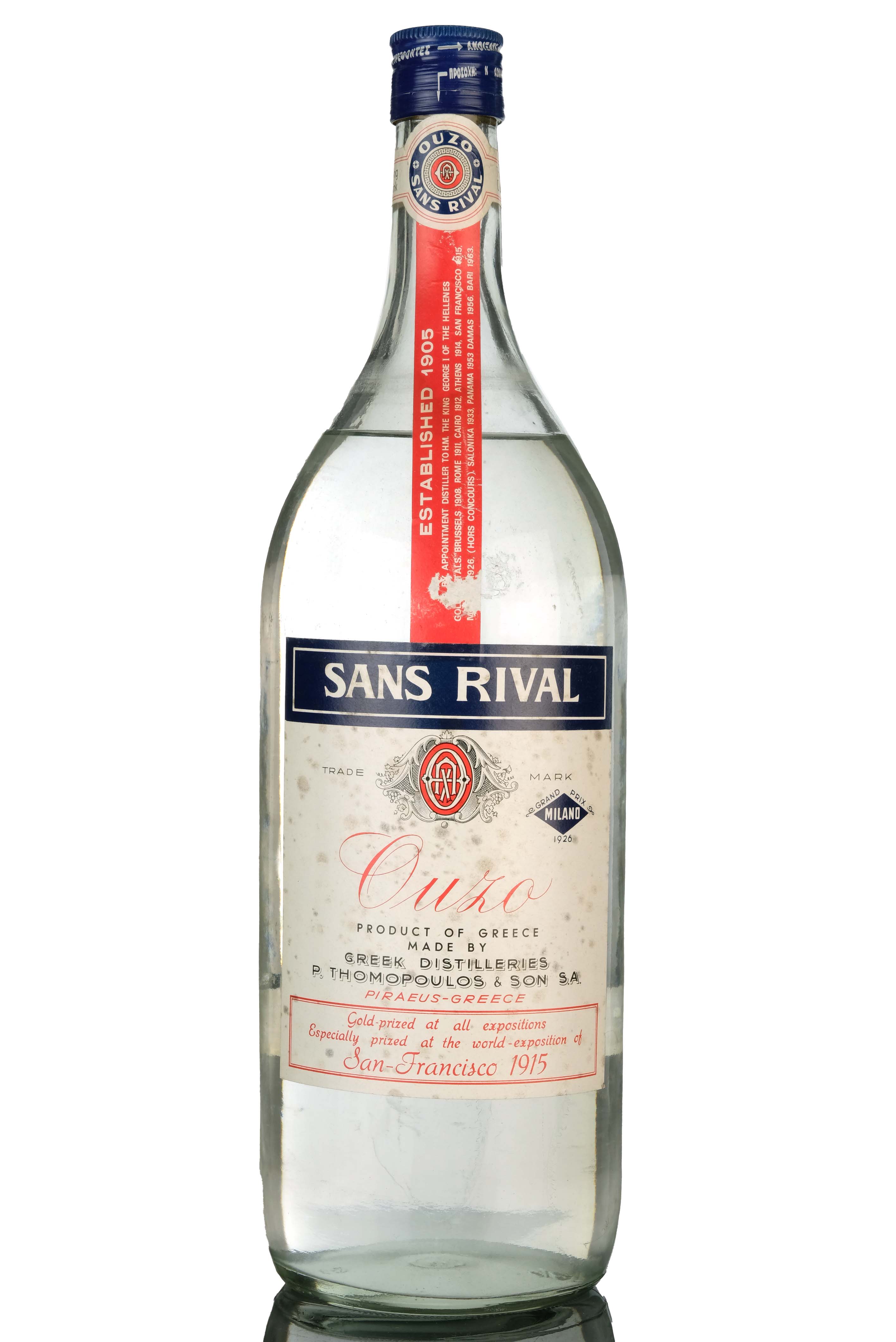 Sans Rival Ouzo - 1.5 Litres