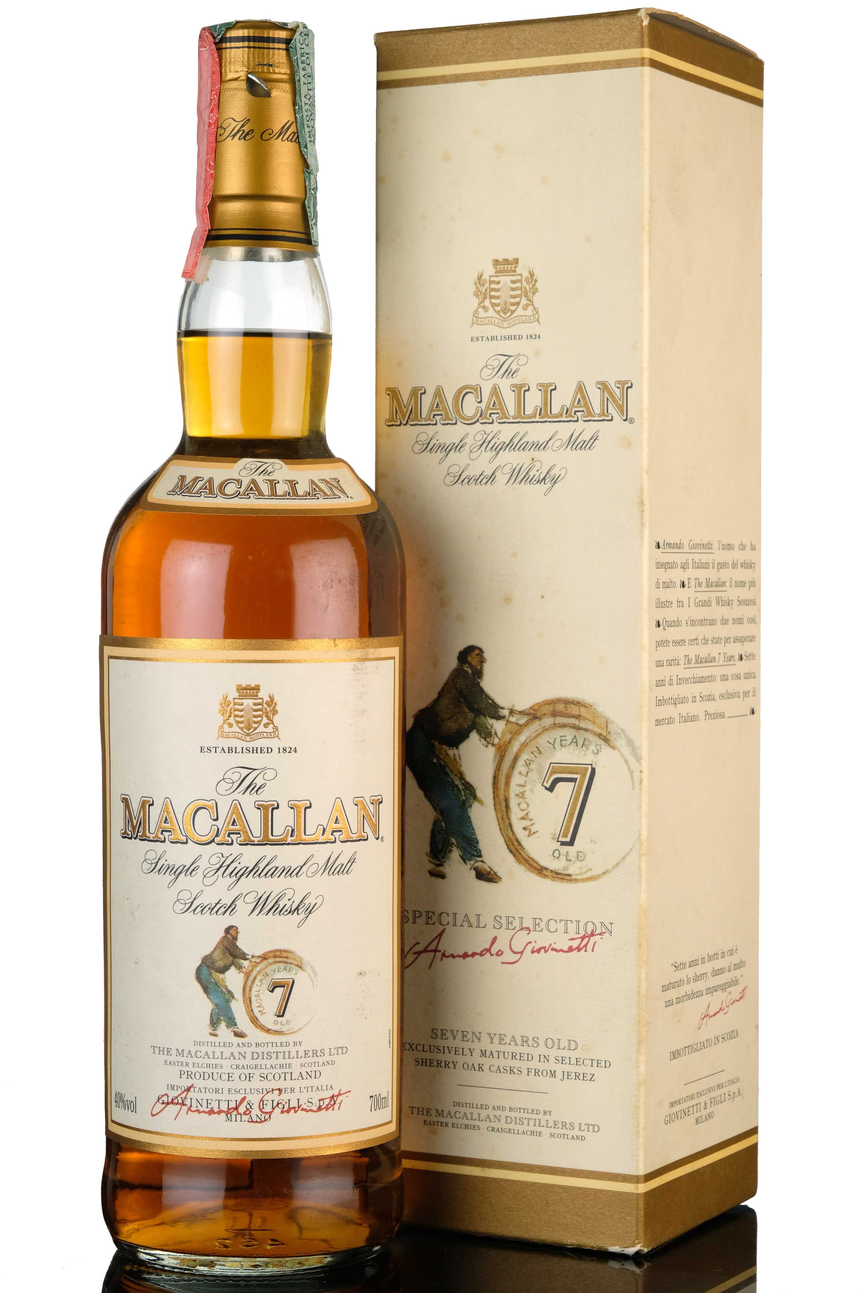 Macallan 7 Year Old - Sherry Cask - 1990s - Giovinetti & Figli