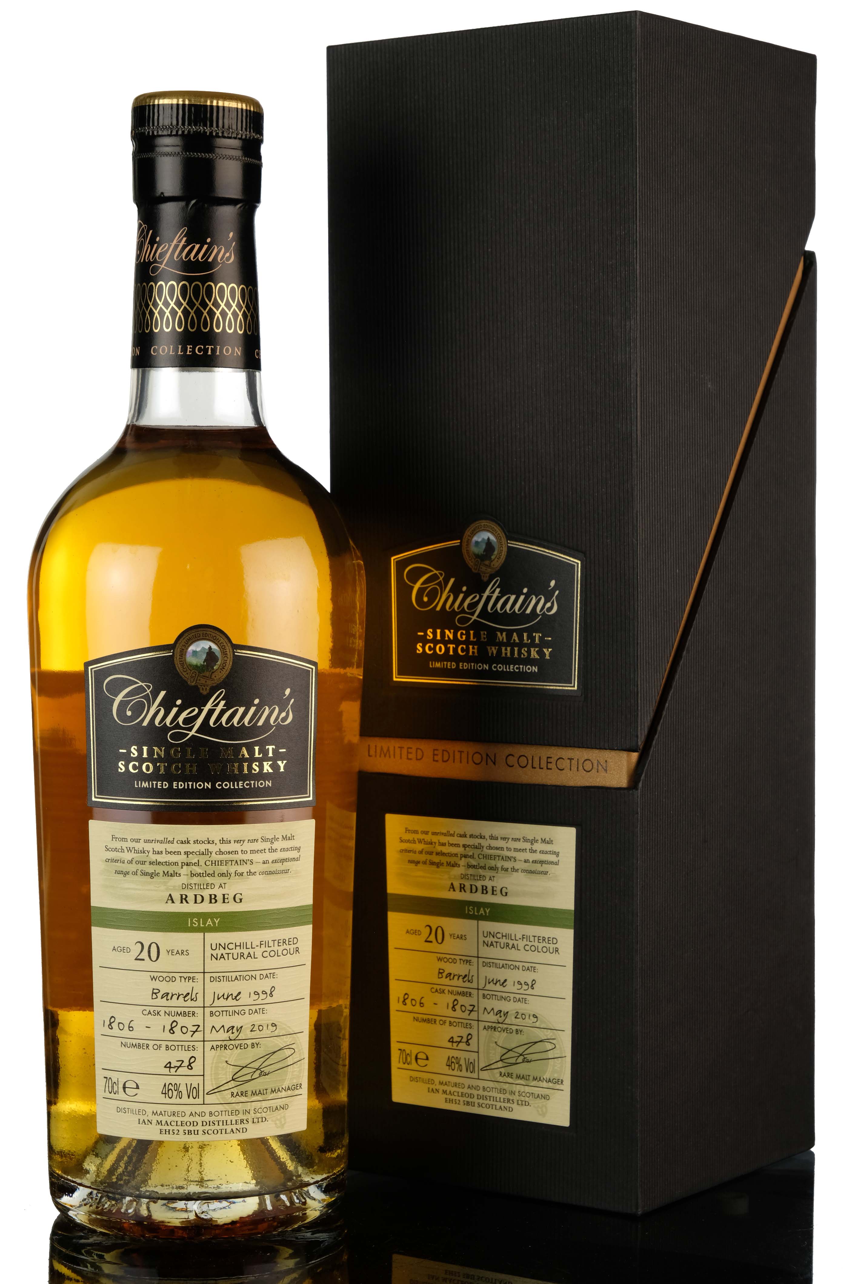 Ardbeg 1998 - 2019 20 Chieftains Casks 1806 - 1807
