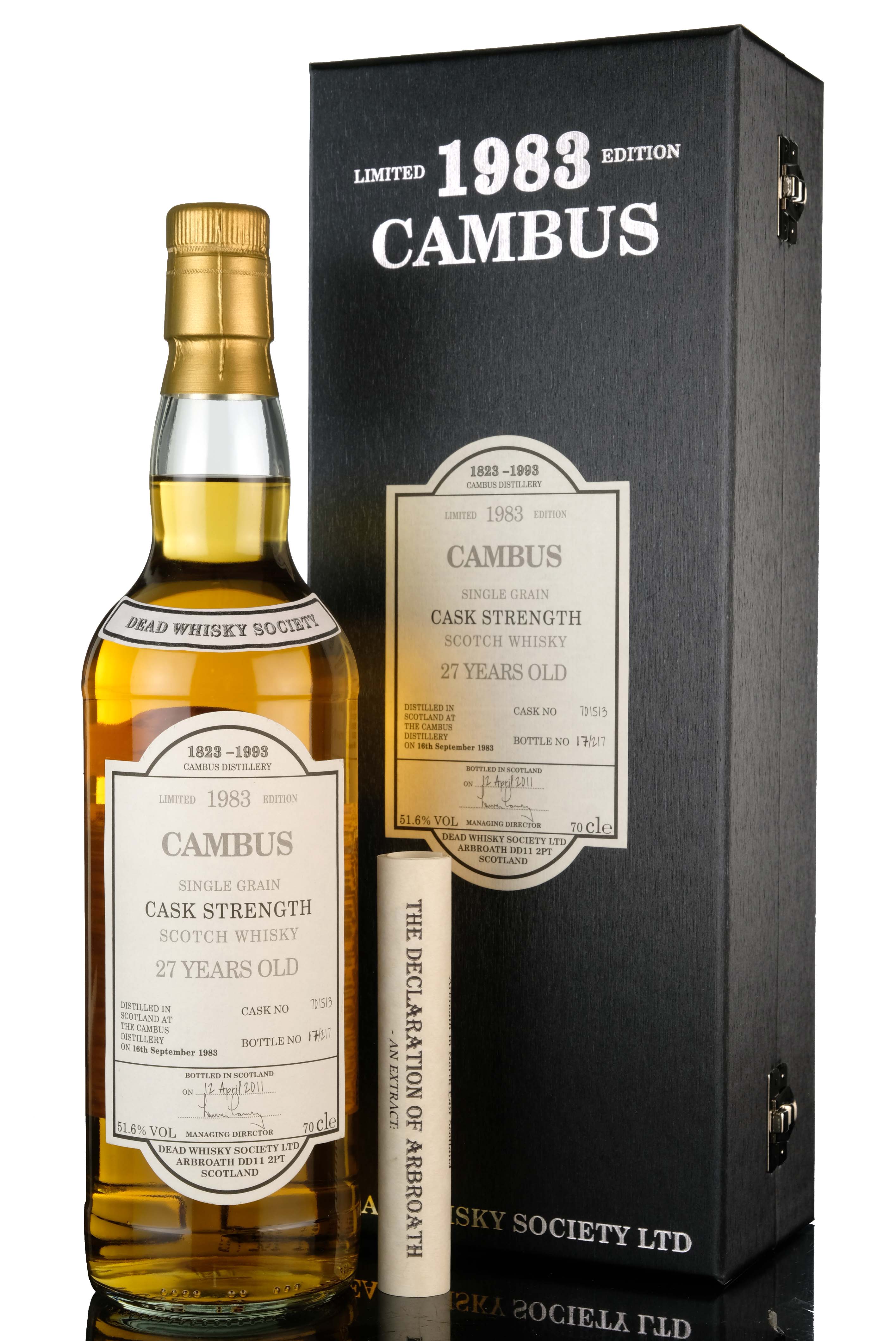 Cambus 19832011 27 Year Old Dead Whisky Society