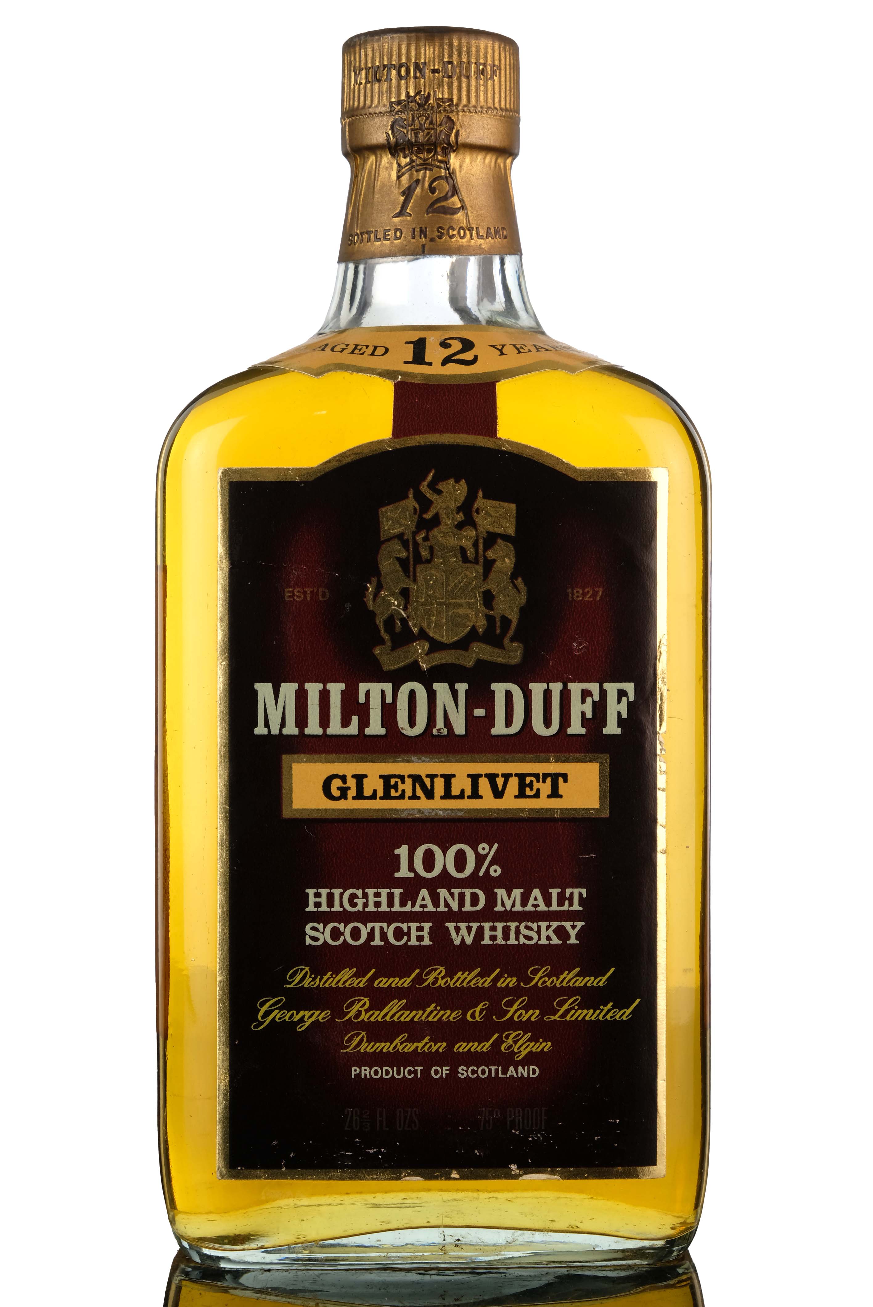MiltonduffGlenlivet 12 Year Old  Late 1970s