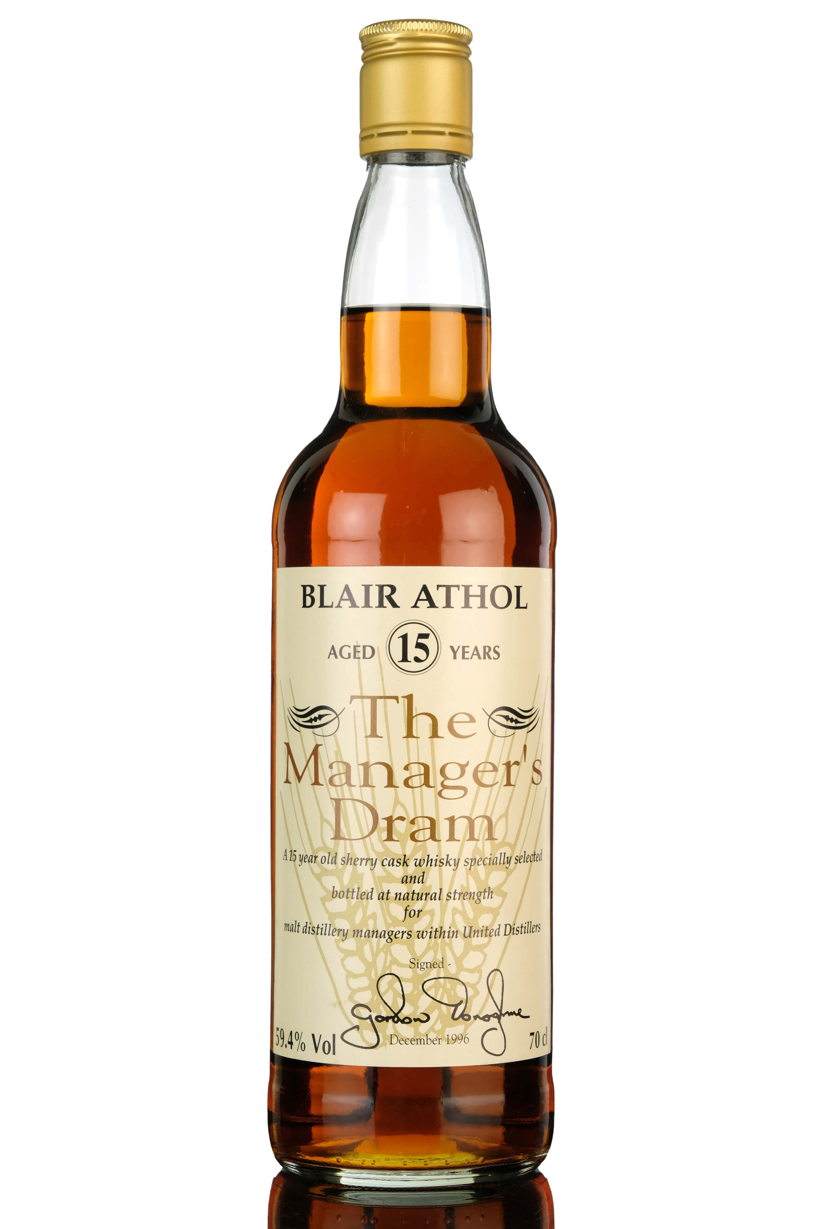 Blair Athol 15 Year Old - Managers Dram 1996