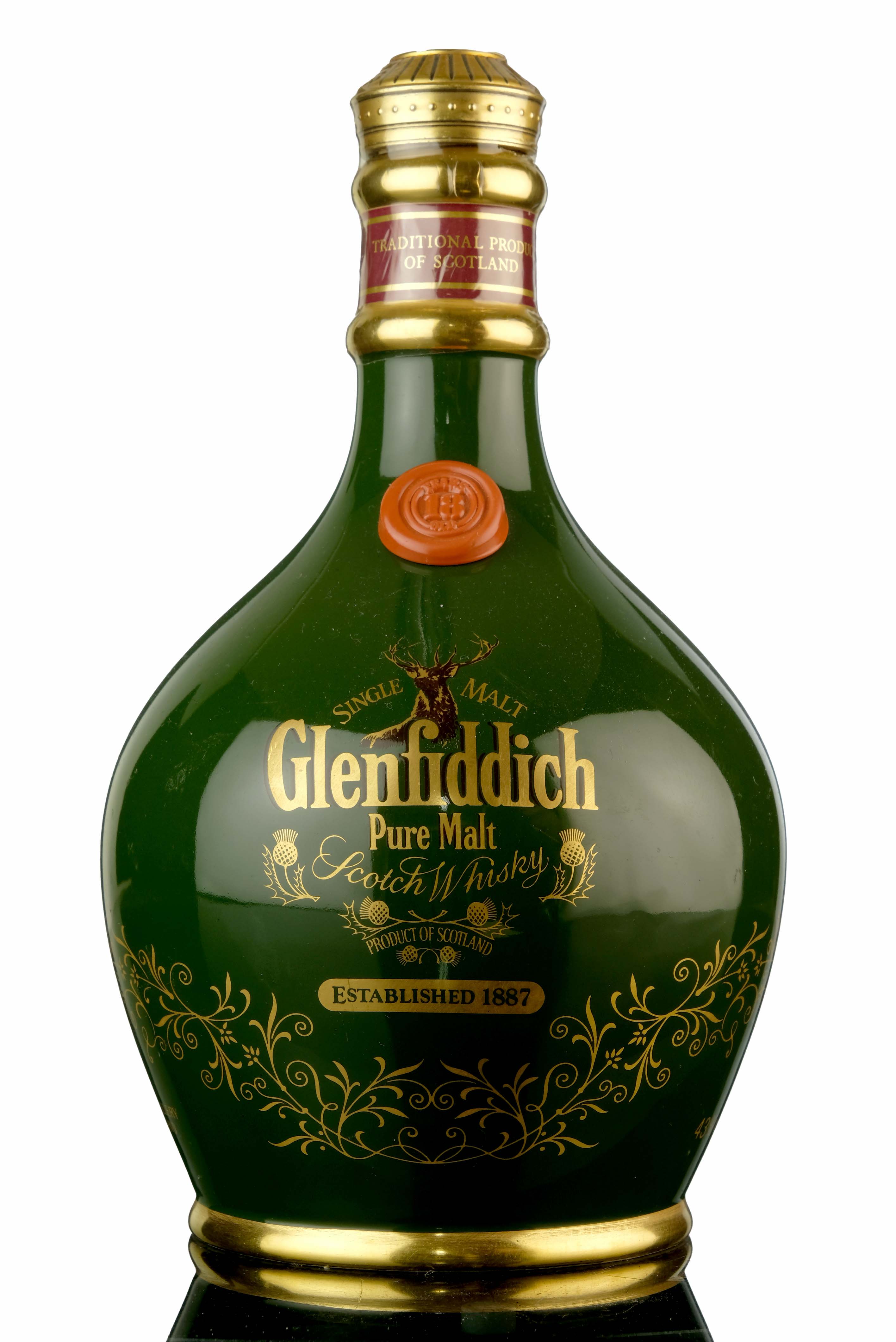 Glenfiddich 18 Year Old - Ancient Reserve - Green Ceramic - 1990s