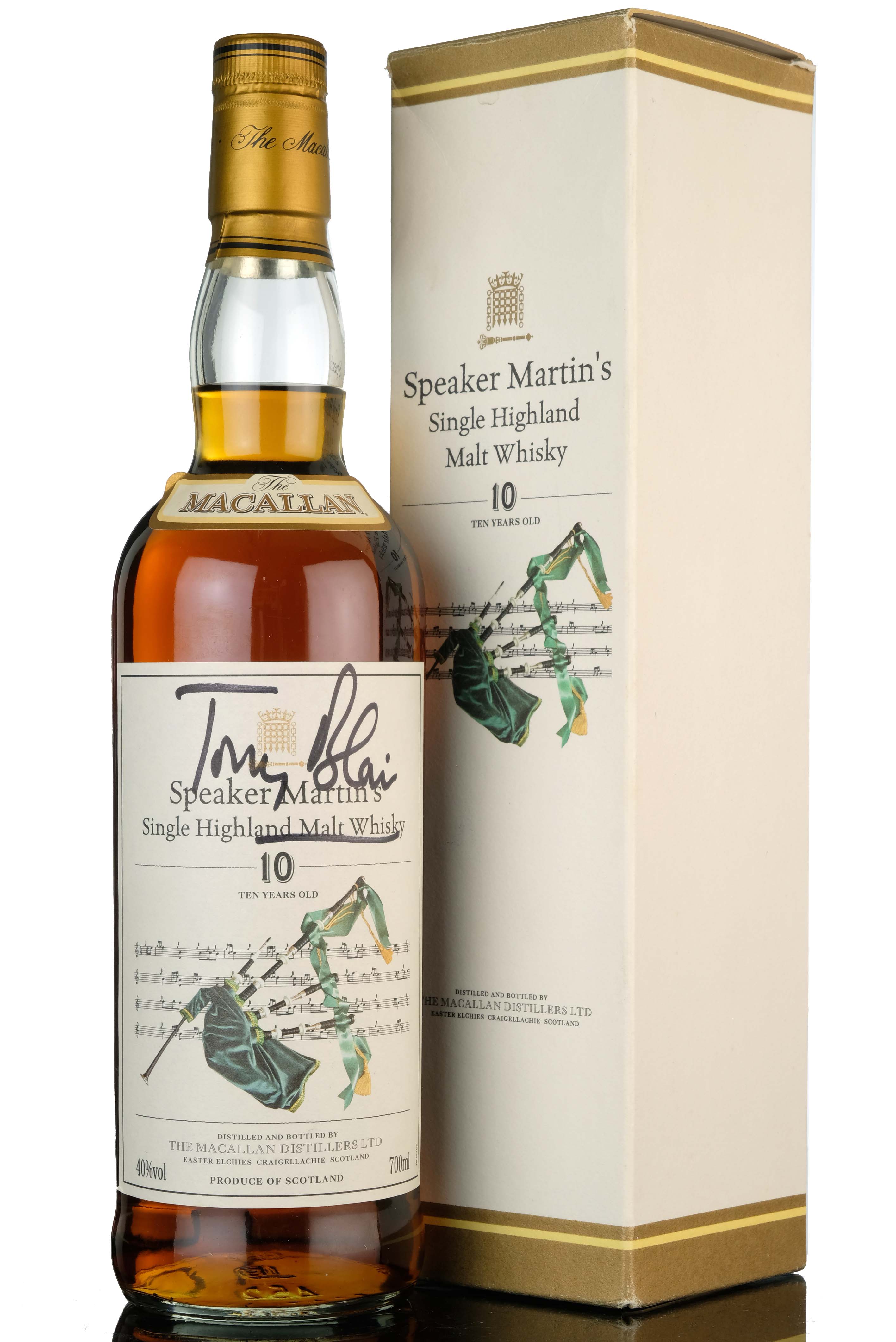 Macallan 10 Year Old - Speaker Martins - Signed Bottle