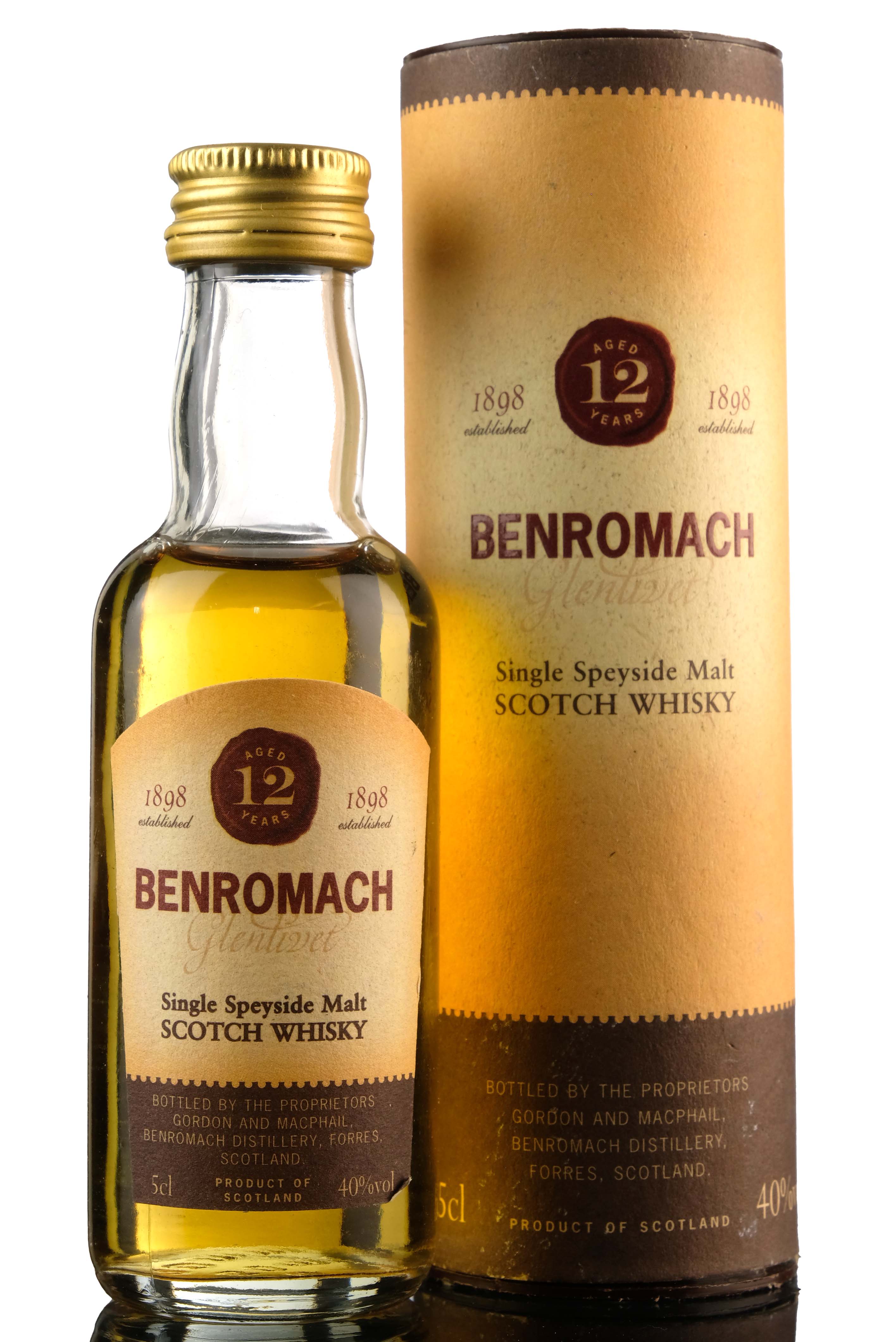 Benromach-Glenlivet 12 Year Old - Gordon & MacPhail Miniature