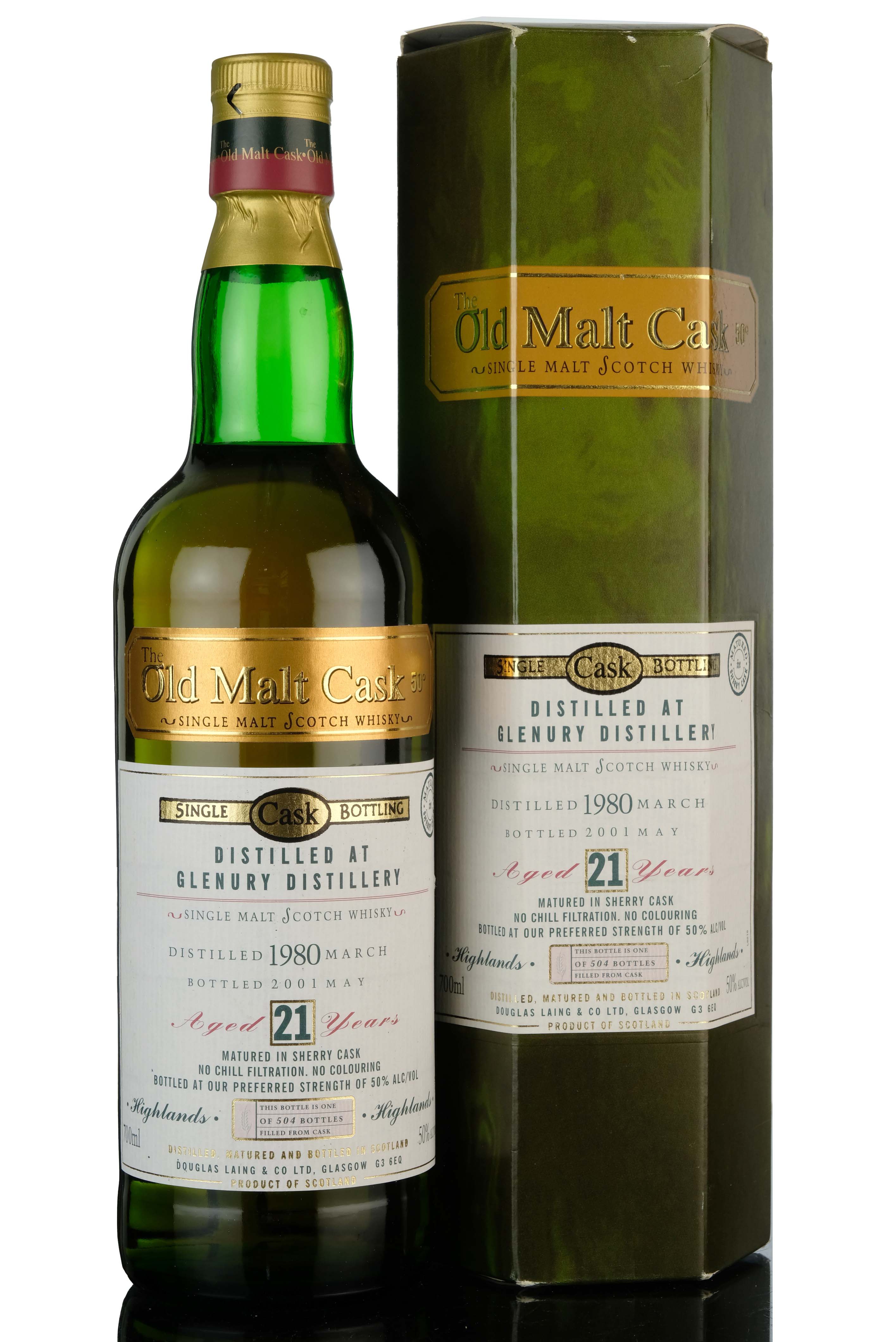 Glenury 19802001 21 Year Old Douglas Laing Old Malt Cask