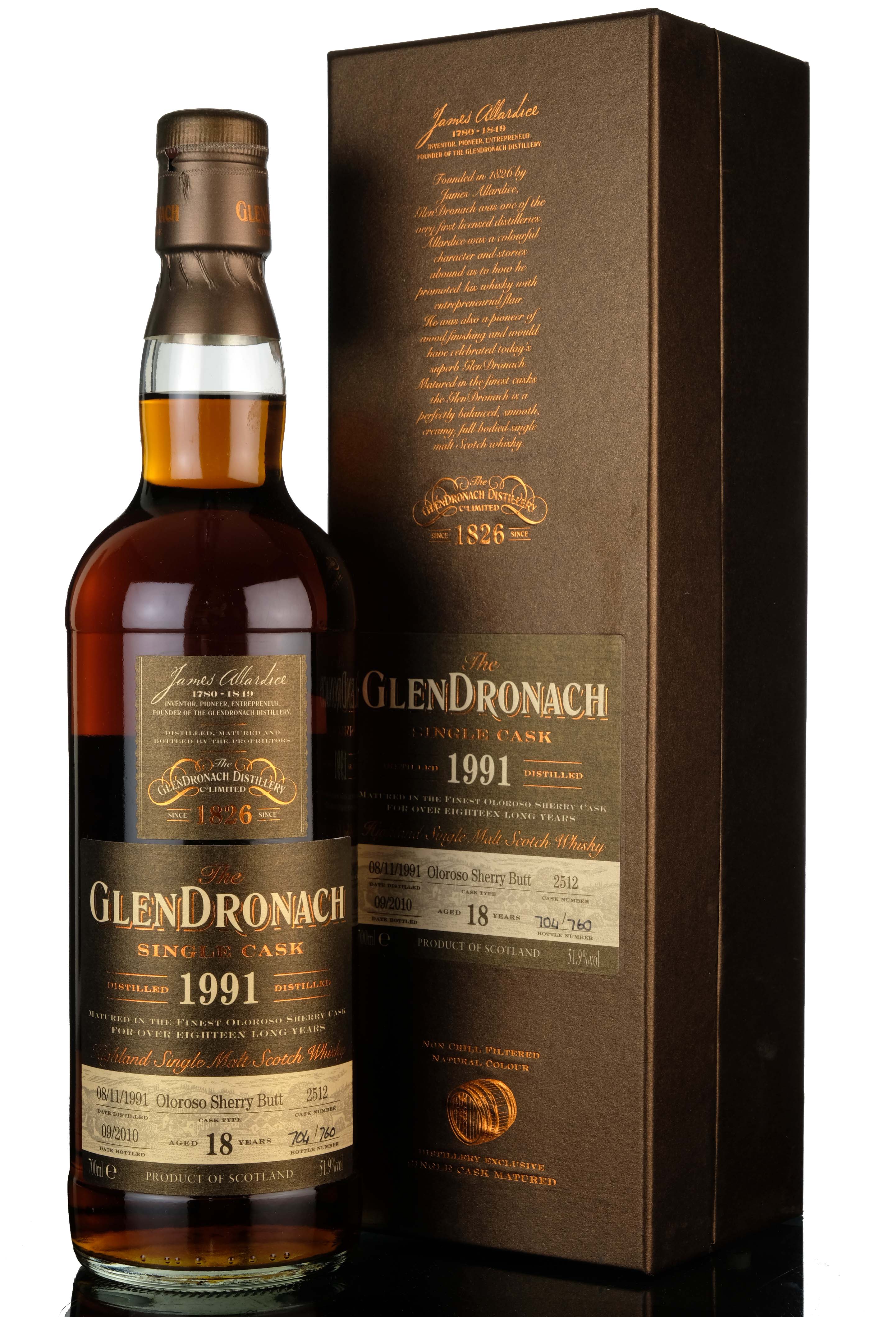 Glendronach 1991 - 2010 18 Single Cask 2512 Batch 3