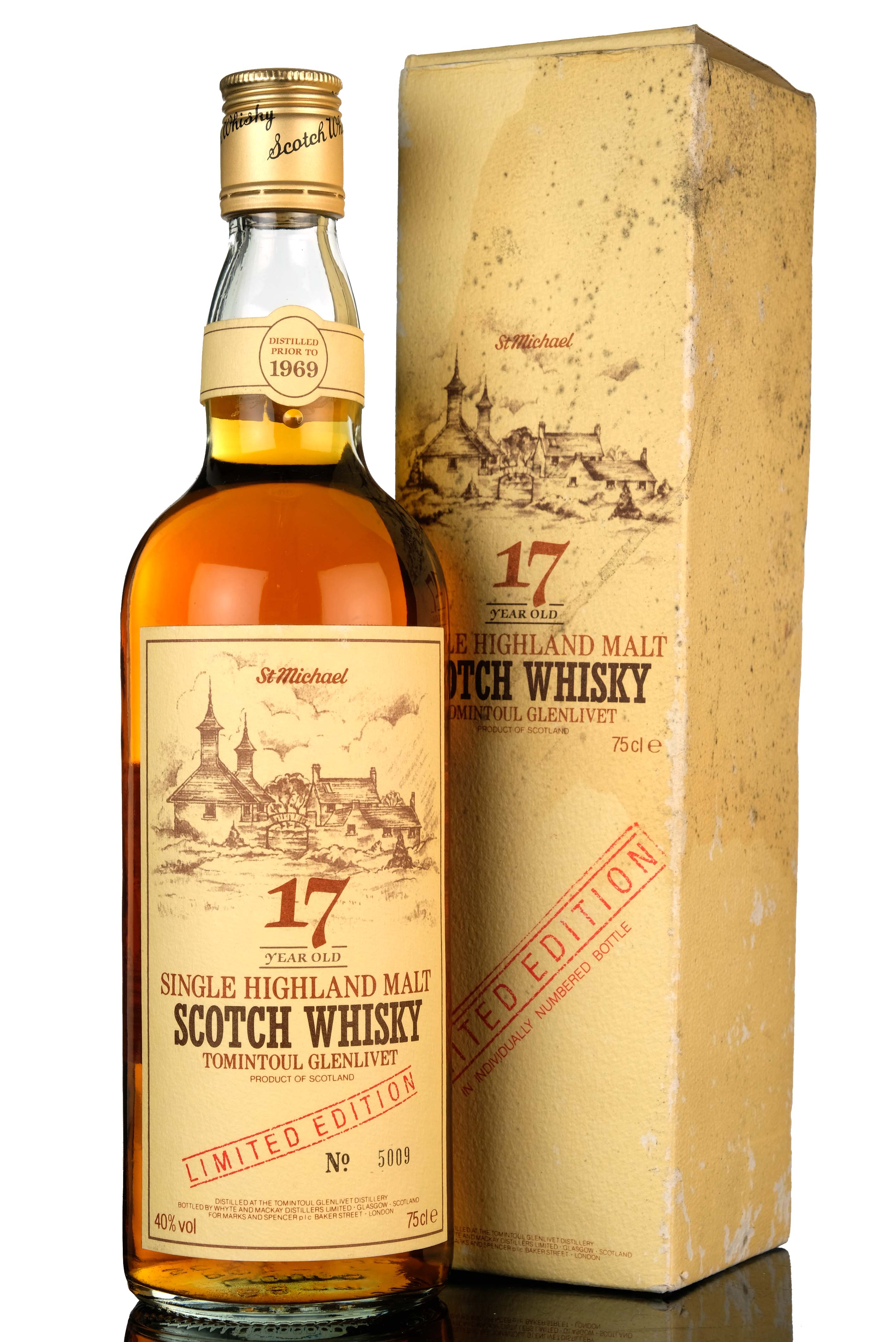 Tomintoulglenlivet 1969 17 1980s Marks Spenser
