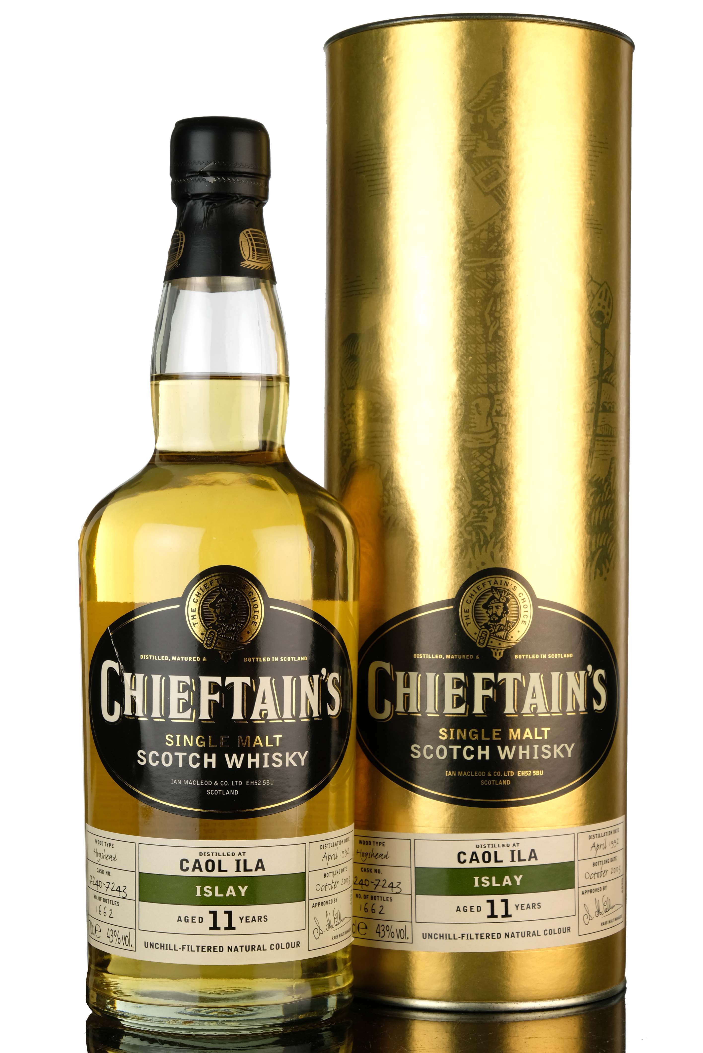 Caol Ila 19922003  11 Year Old  Chieftains  Casks 7240  7243