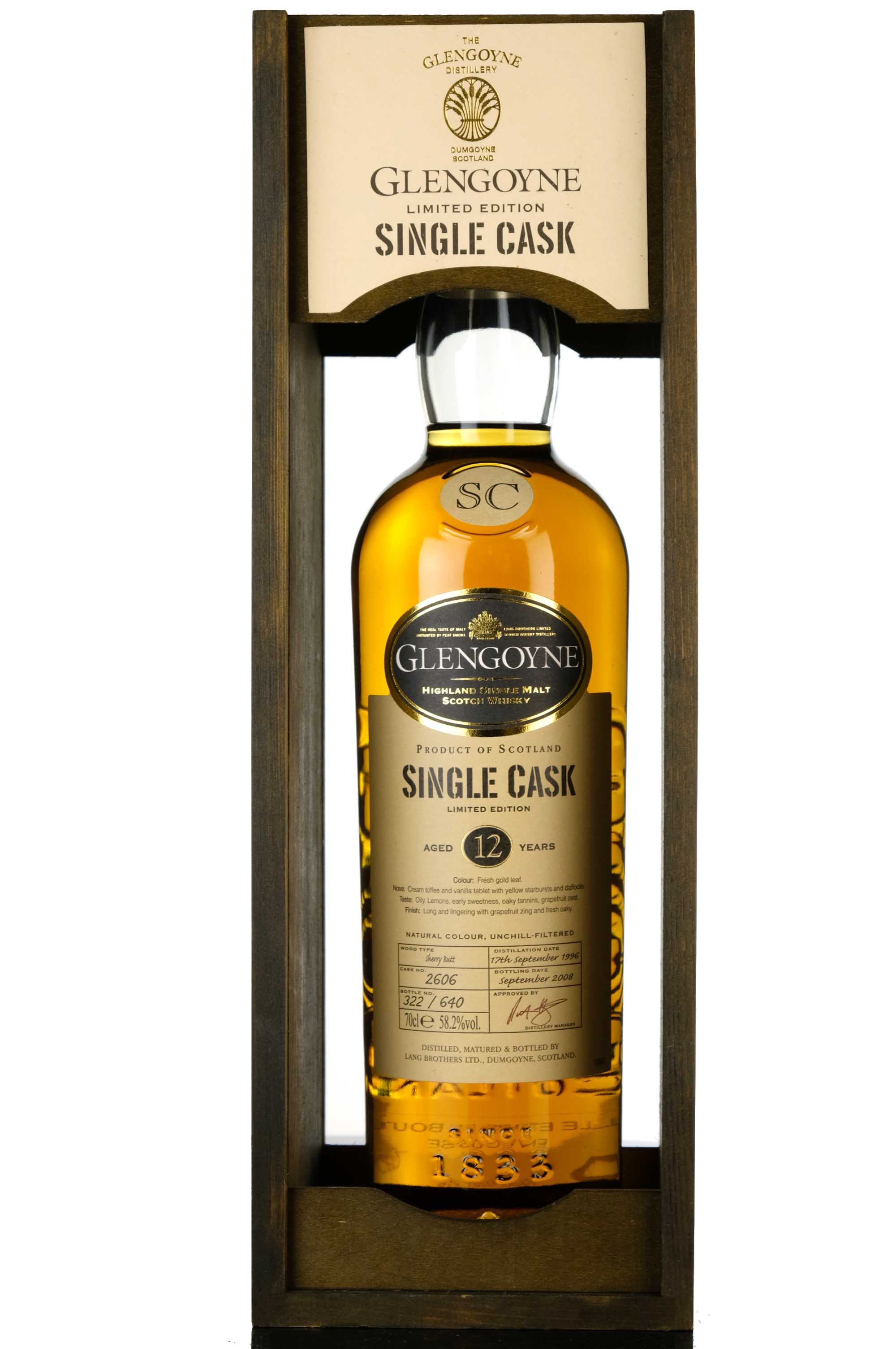 Glengoyne 1996-2008 - 12 Year Old - Single Cask 2606