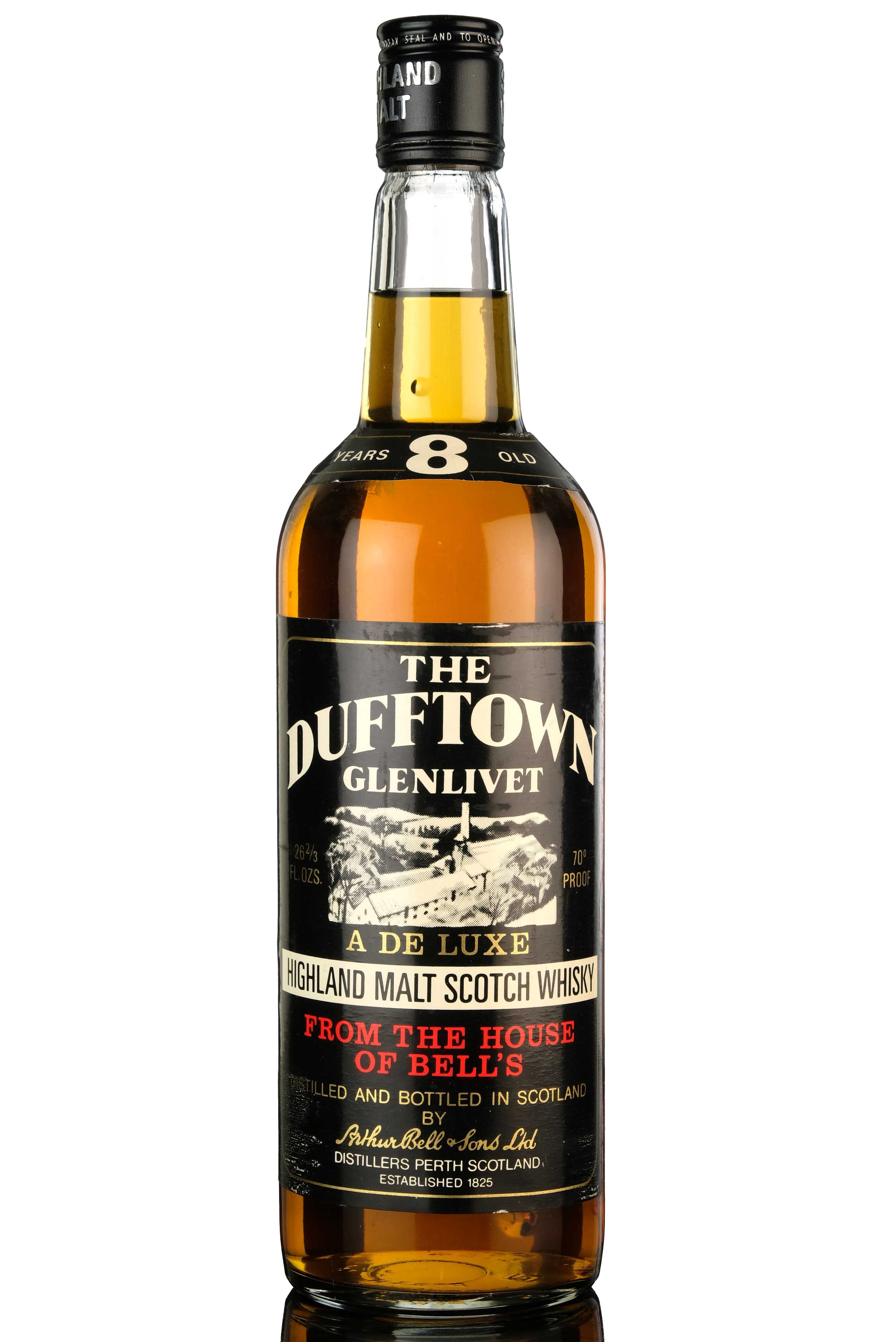 Dufftown-Glenlivet 8 Year Old - De Luxe - 1970s