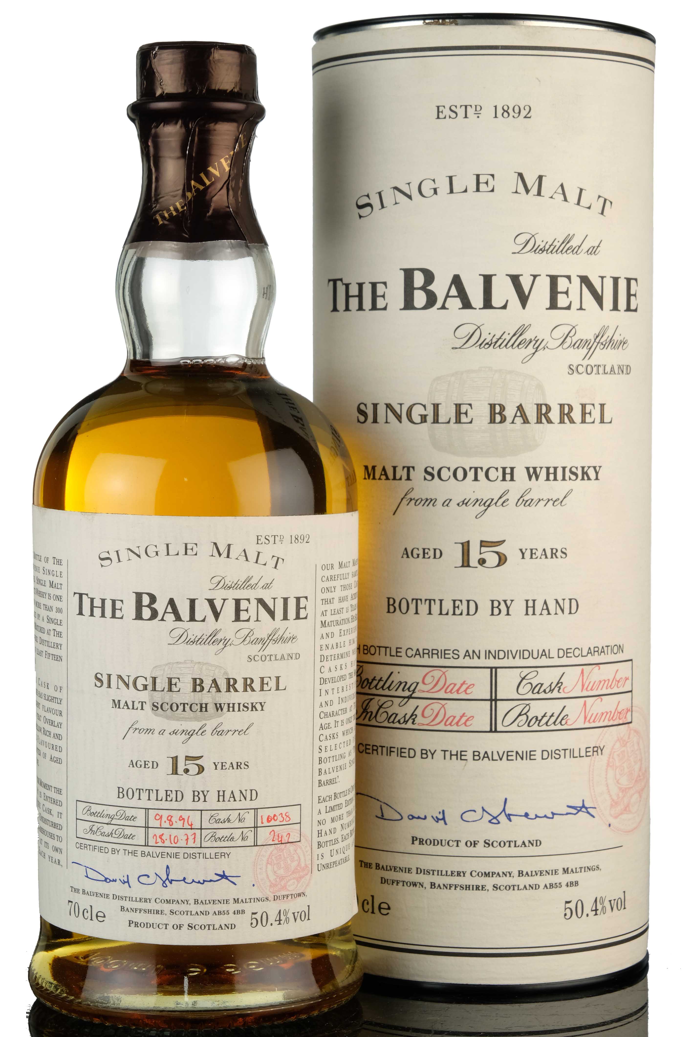 Balvenie 19771994 15 Year Old Single Barrel 10038